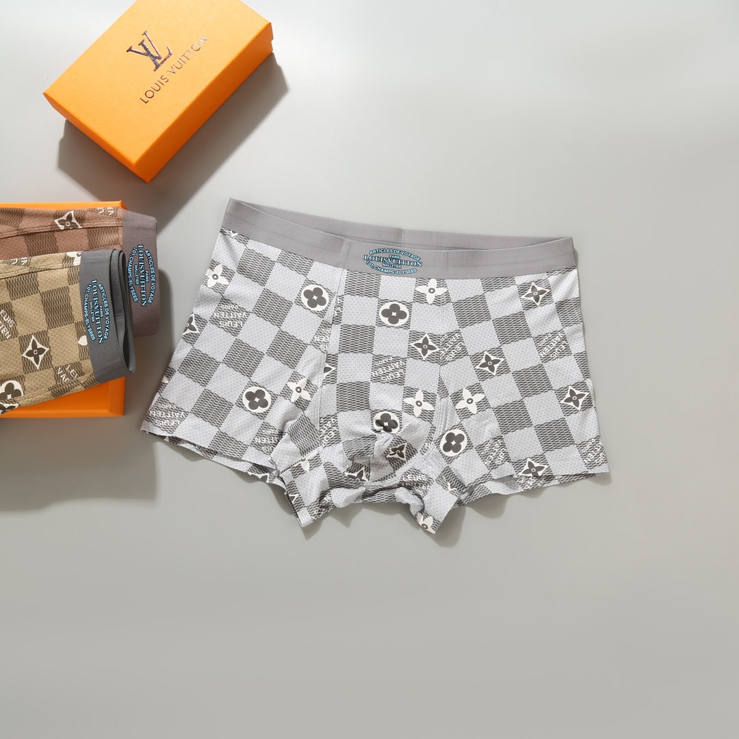 Louis Vuitton Brown Gold Small Allover Monogram Boxer Briefs, image 8