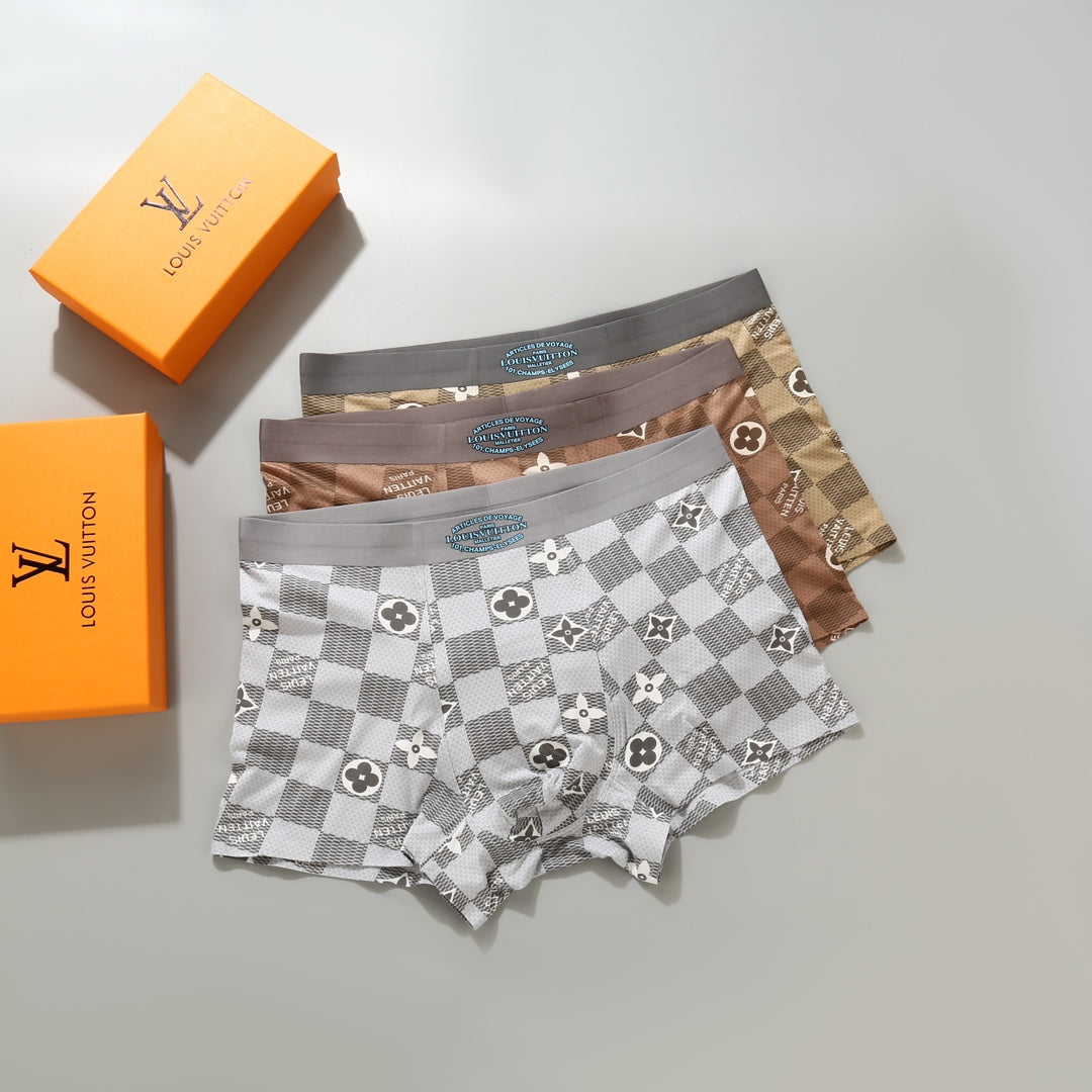 Louis Vuitton Brown Gold Small Allover Monogram Boxer Briefs, image 2