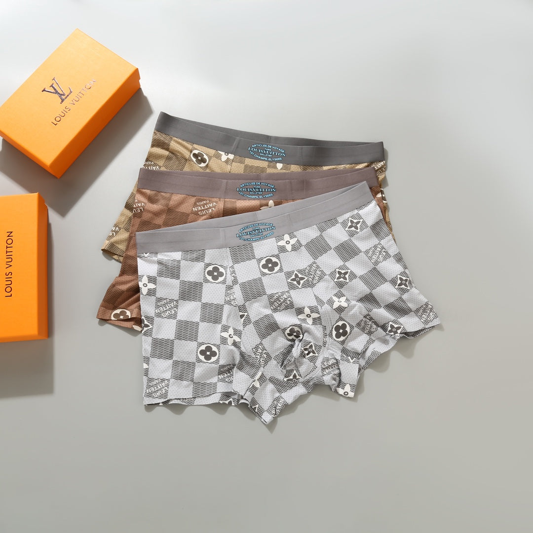 Louis Vuitton Brown Gold Small Allover Monogram Boxer Briefs, image 3