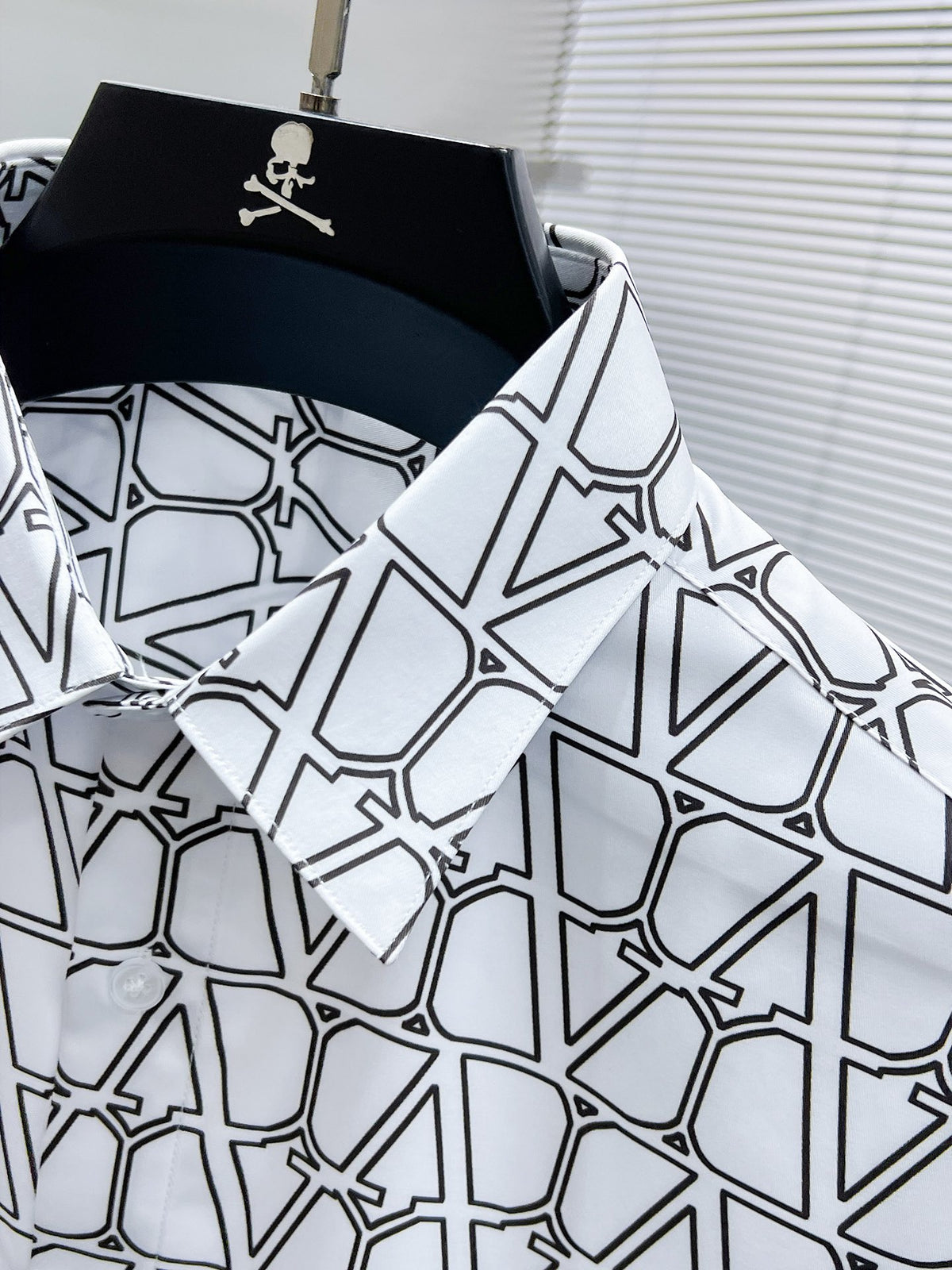 Valentino Long-Sleeve Shirt with Repeating V Pattern, product gallery image 5