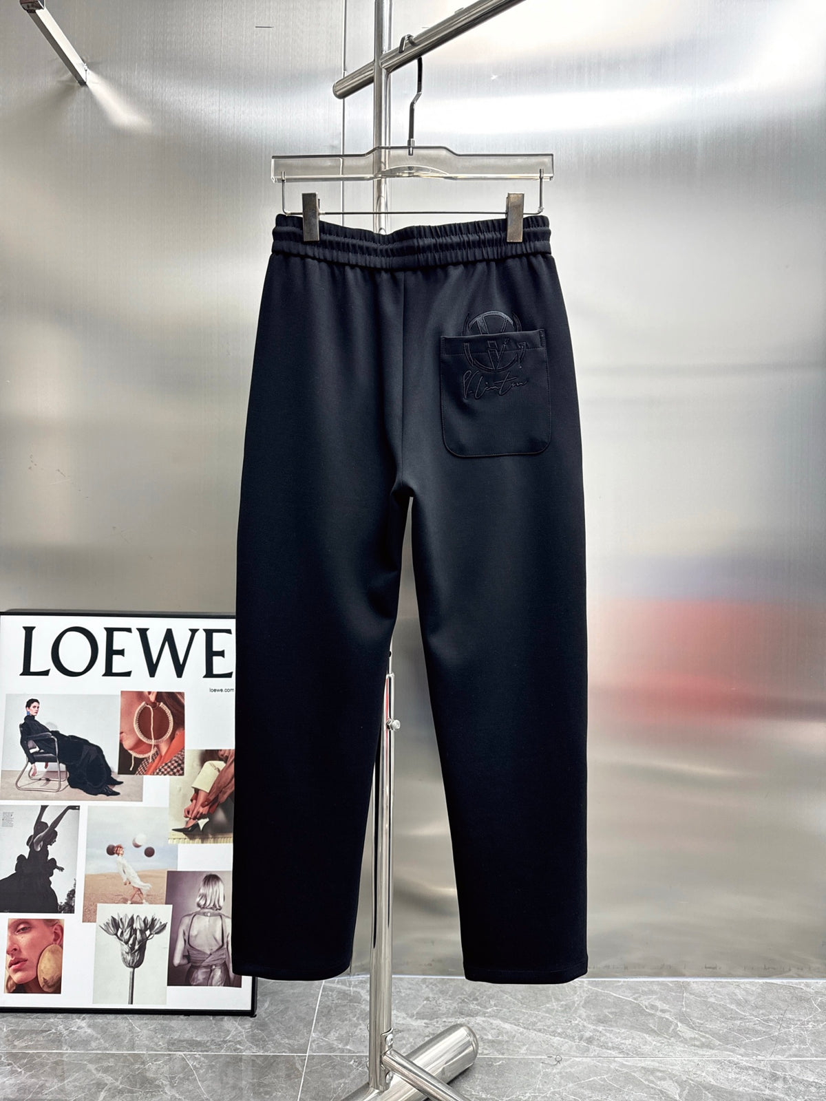Valentino Casual Trousers with Small Motif, Dark, product gallery image 2