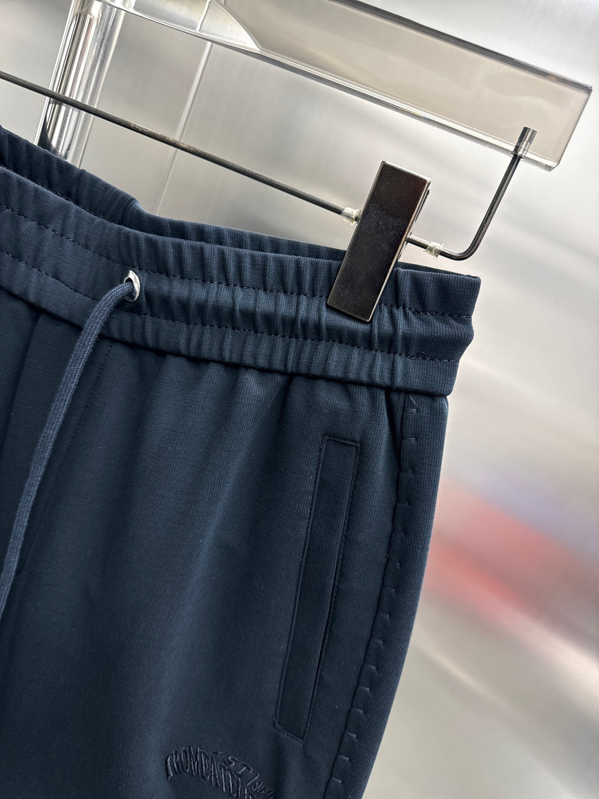 Valentino Casual Trousers with Small Motif, Navy, product gallery image 5