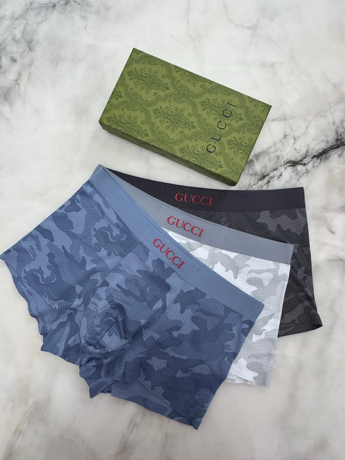 Gucci Grey Camouflage Dark Waist Boxer Briefs, image 7