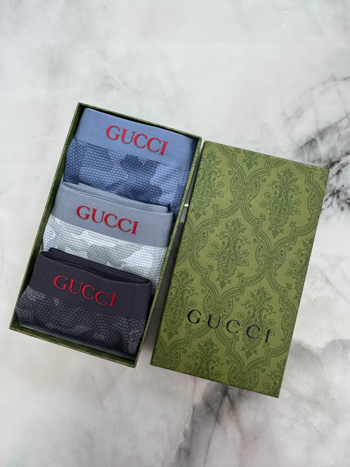 Gucci Grey Camouflage Dark Waist Boxer Briefs, image 9