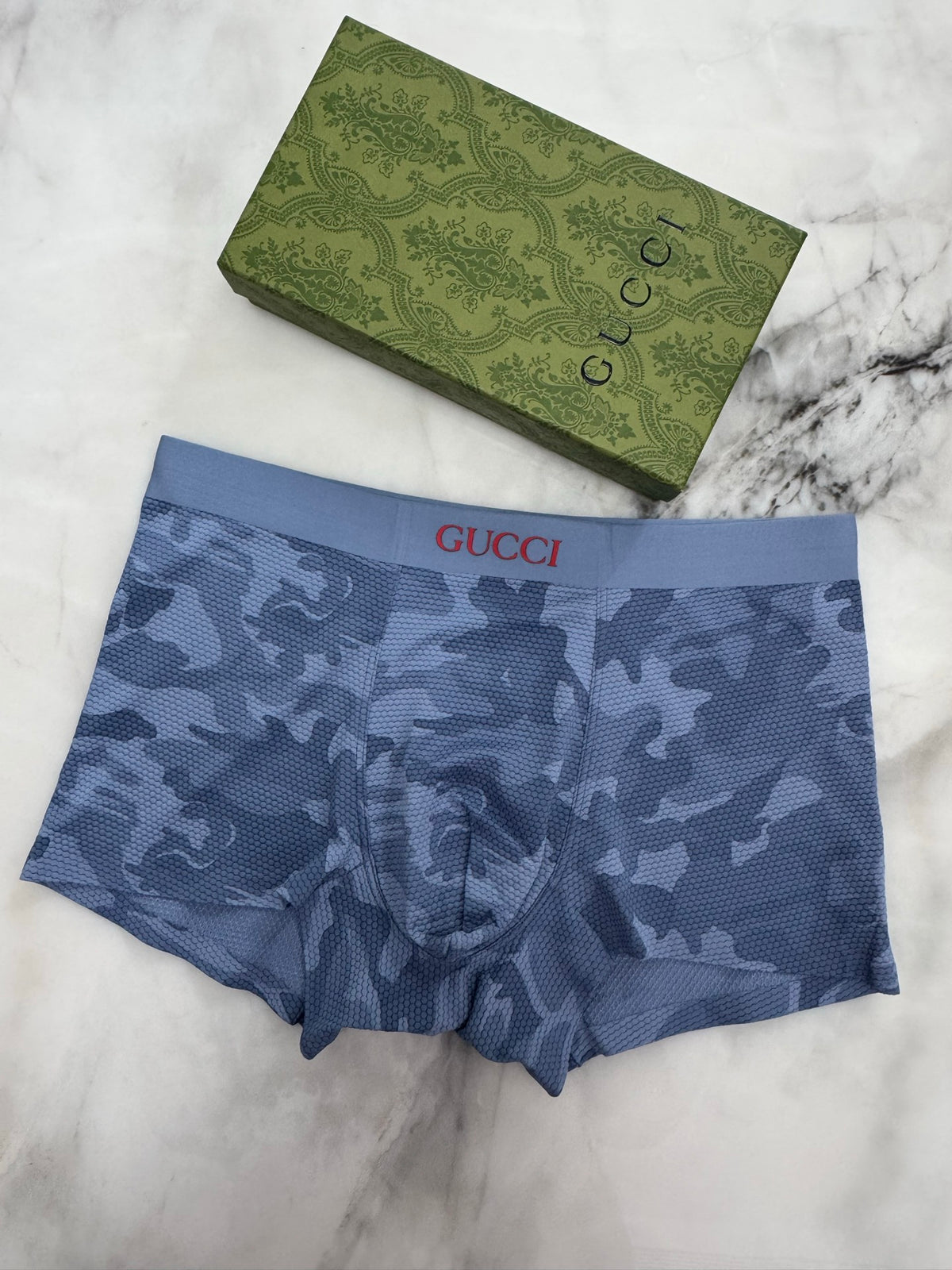 Gucci Grey Camouflage Dark Waist Boxer Briefs, image 2