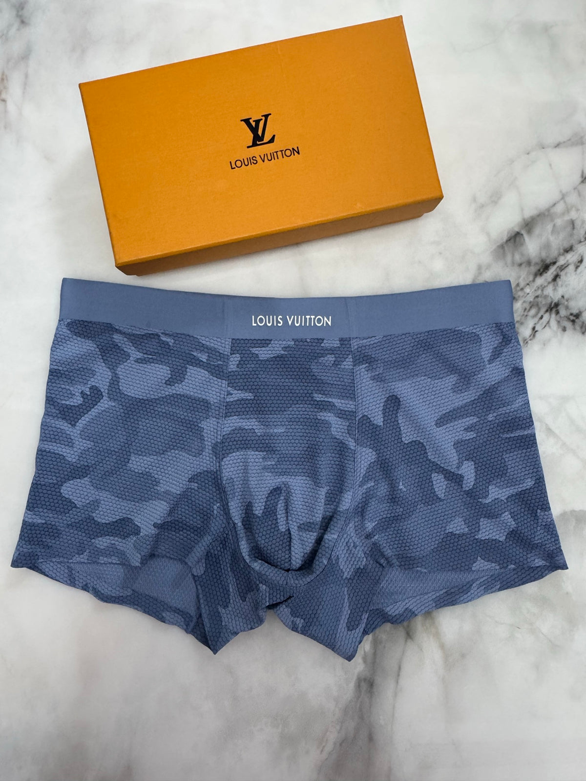 Louis Vuitton Beige Grey Camouflage Print Boxer Briefs, image 2