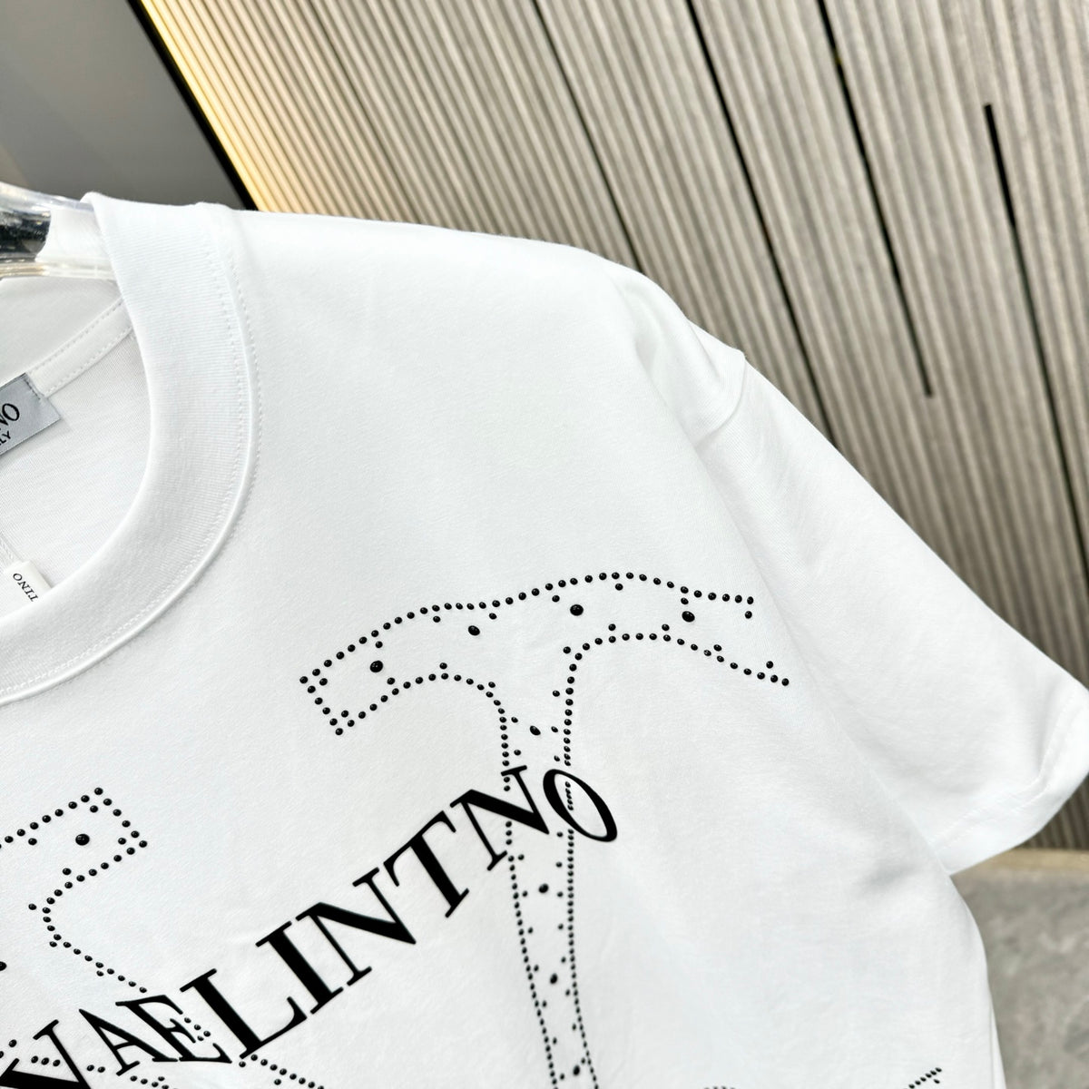Valentino Outline Emblem T-Shirt with Chest Lettering, product gallery image 14