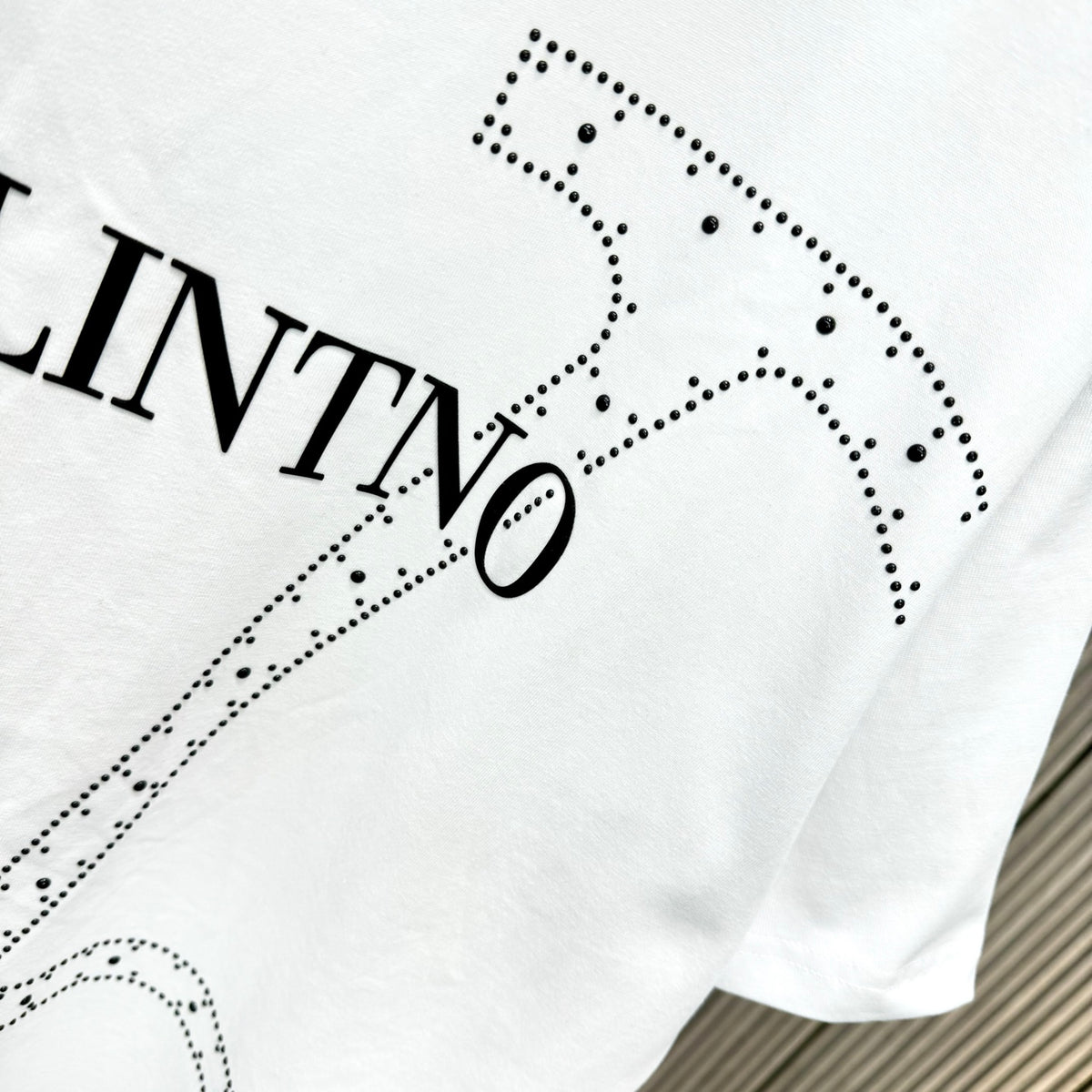 Valentino Outline Emblem T-Shirt with Chest Lettering, product gallery image 17
