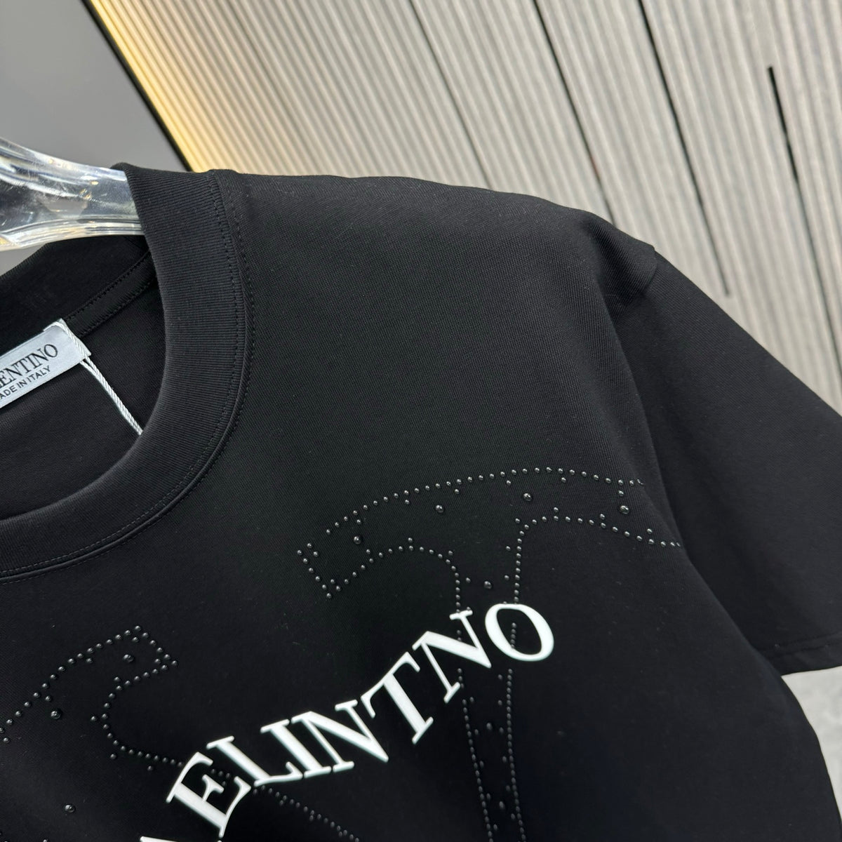 Valentino Outline Emblem T-Shirt with Chest Lettering, product gallery image 5