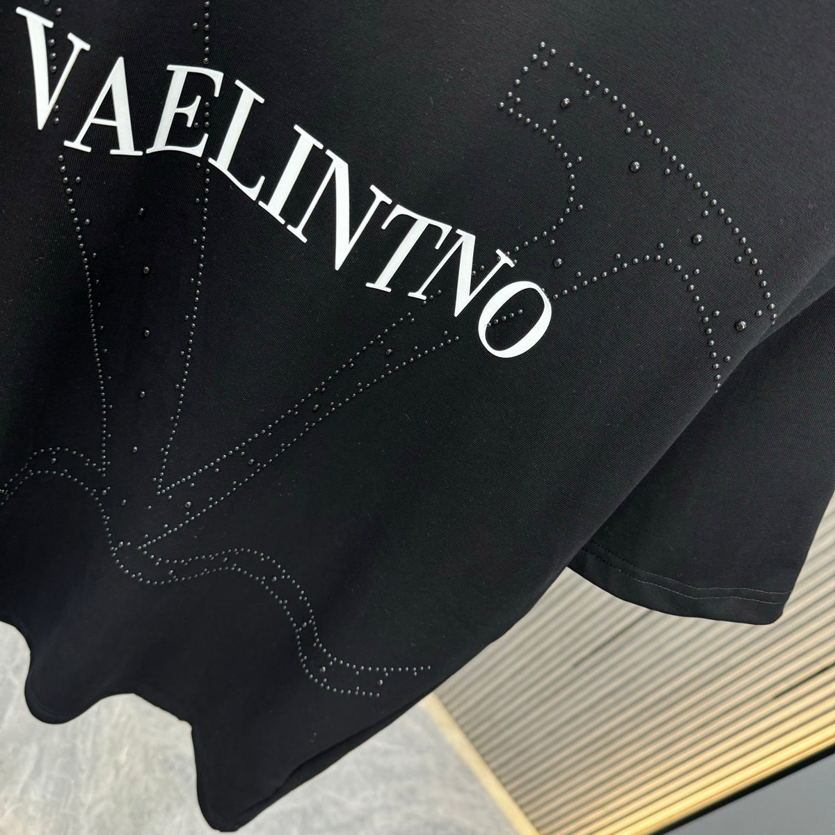 Valentino Outline Emblem T-Shirt with Chest Lettering, product gallery image 8