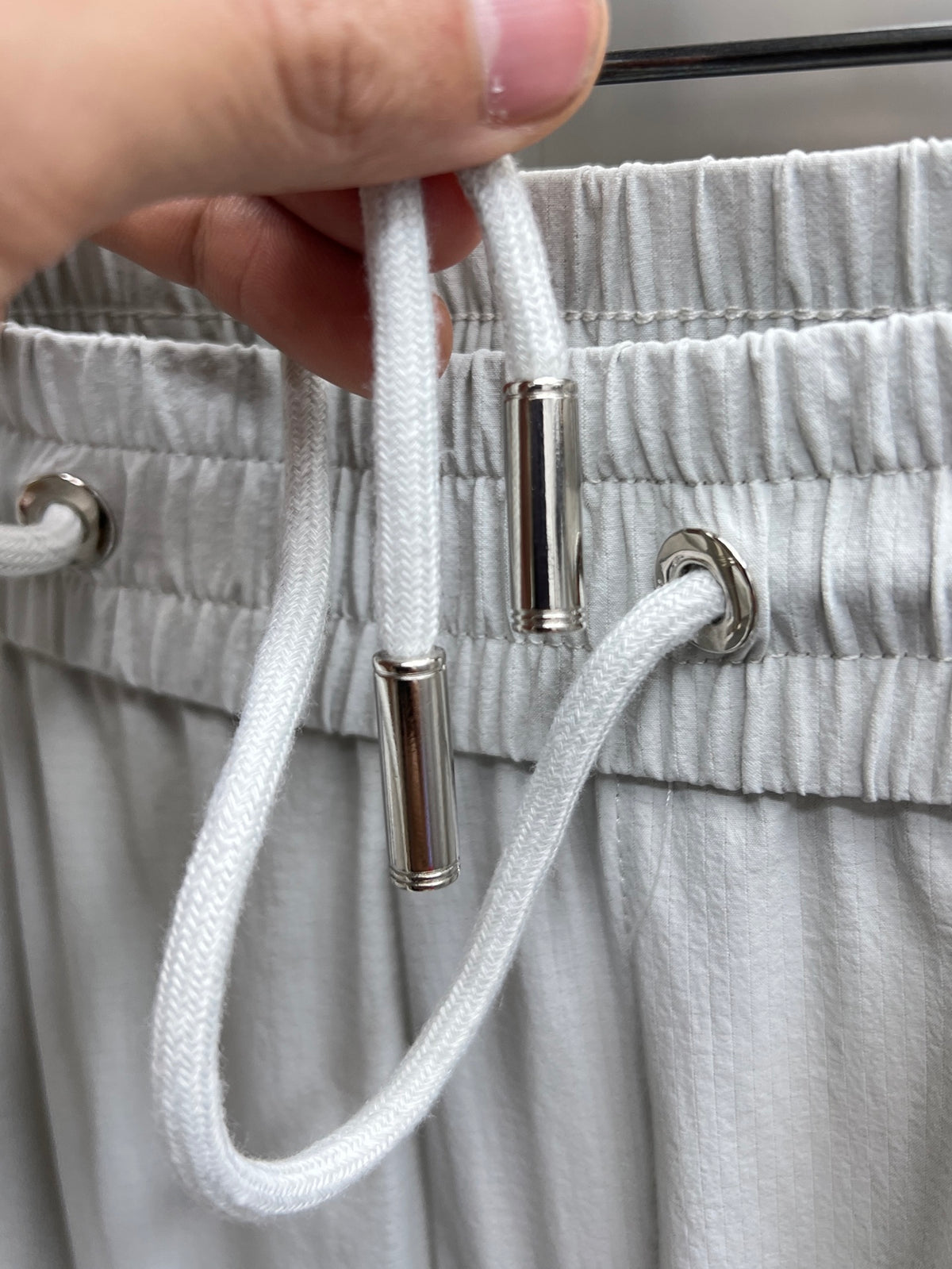 Valentino Full-Length Drawstring Trousers, Light Grey, product gallery image 5