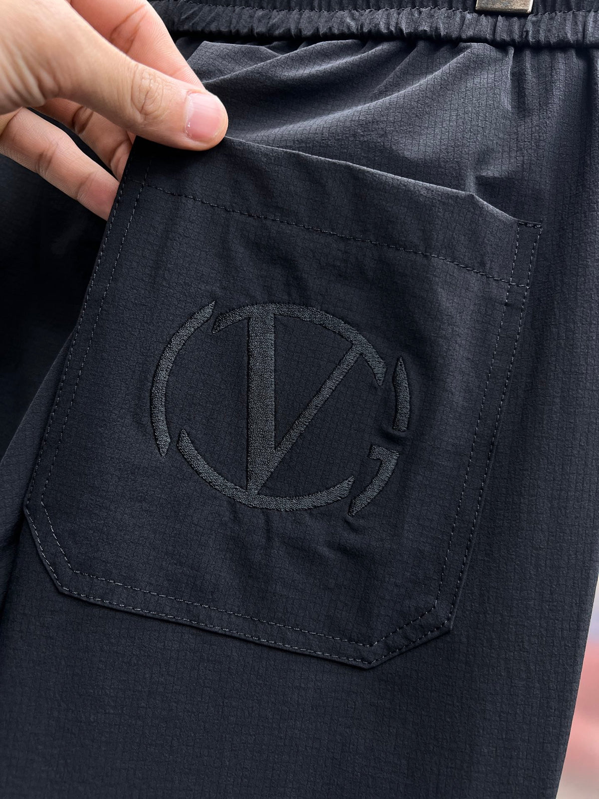 Valentino Full-Length Drawstring Trousers, Dark Grey, product gallery image 7