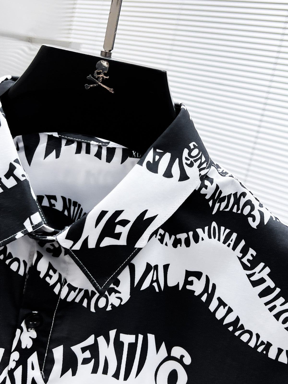 Valentino Long-Sleeve Shirt with Monochrome Wave Print, product gallery image 4