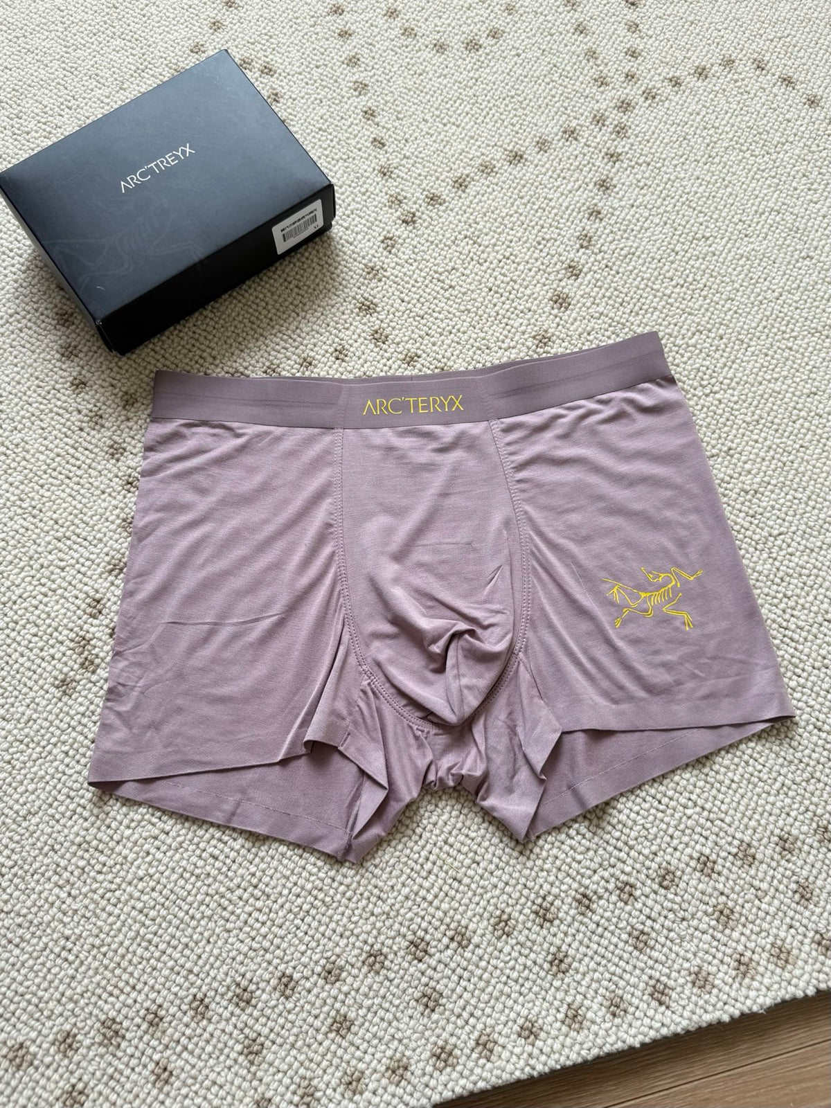 Arc'teryx Boxed Neutral Coloured Waist Text Boxer Briefs, image 7