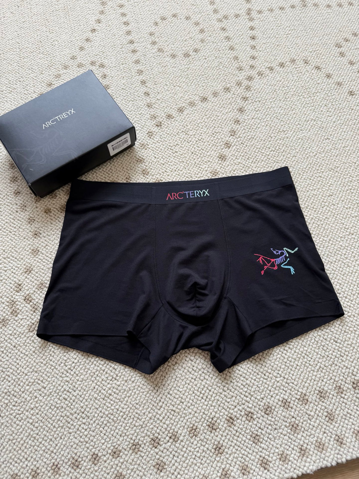 Arc'teryx Boxed Neutral Coloured Waist Text Boxer Briefs, image 6