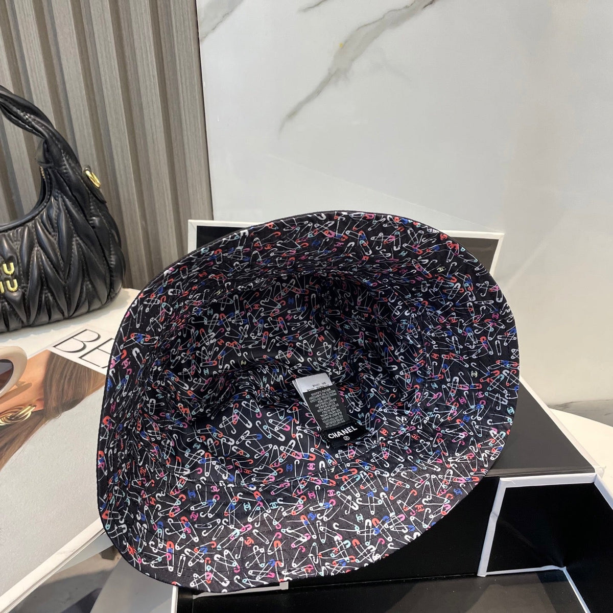Chanel Embroidered Reversible Bucket Hat - image 4