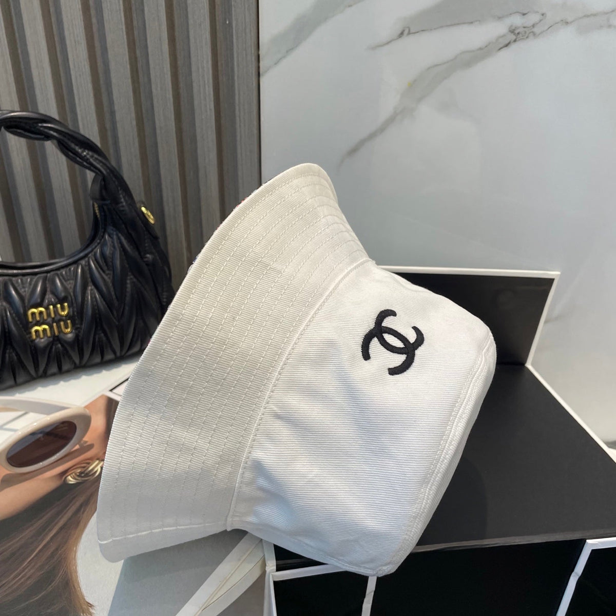 Chanel Embroidered Reversible Bucket Hat - image 9