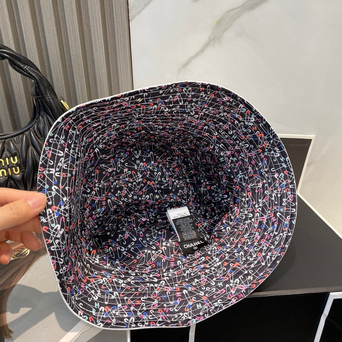 Chanel Embroidered Reversible Bucket Hat - image 4