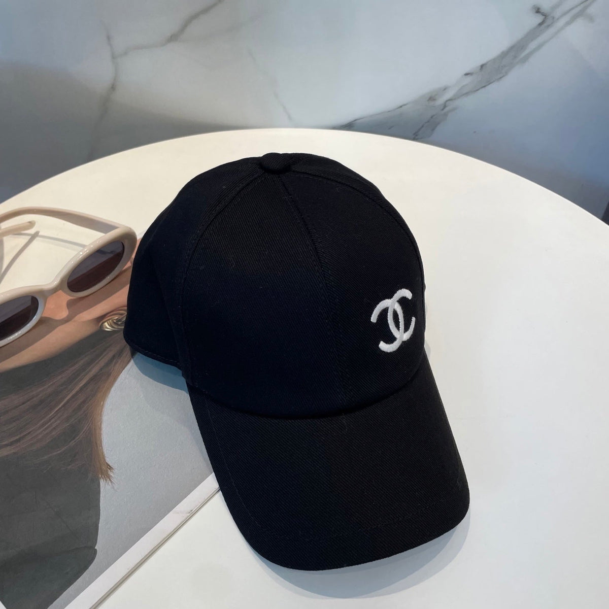 Chanel Embroidered Reversible Baseball Cap - image 8