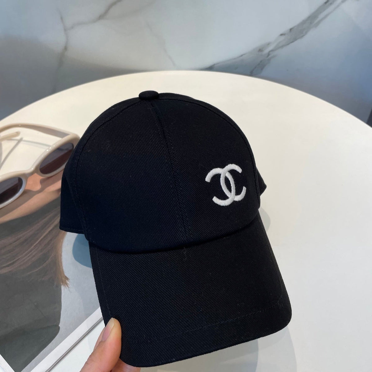 Chanel Embroidered Reversible Baseball Cap - image 5