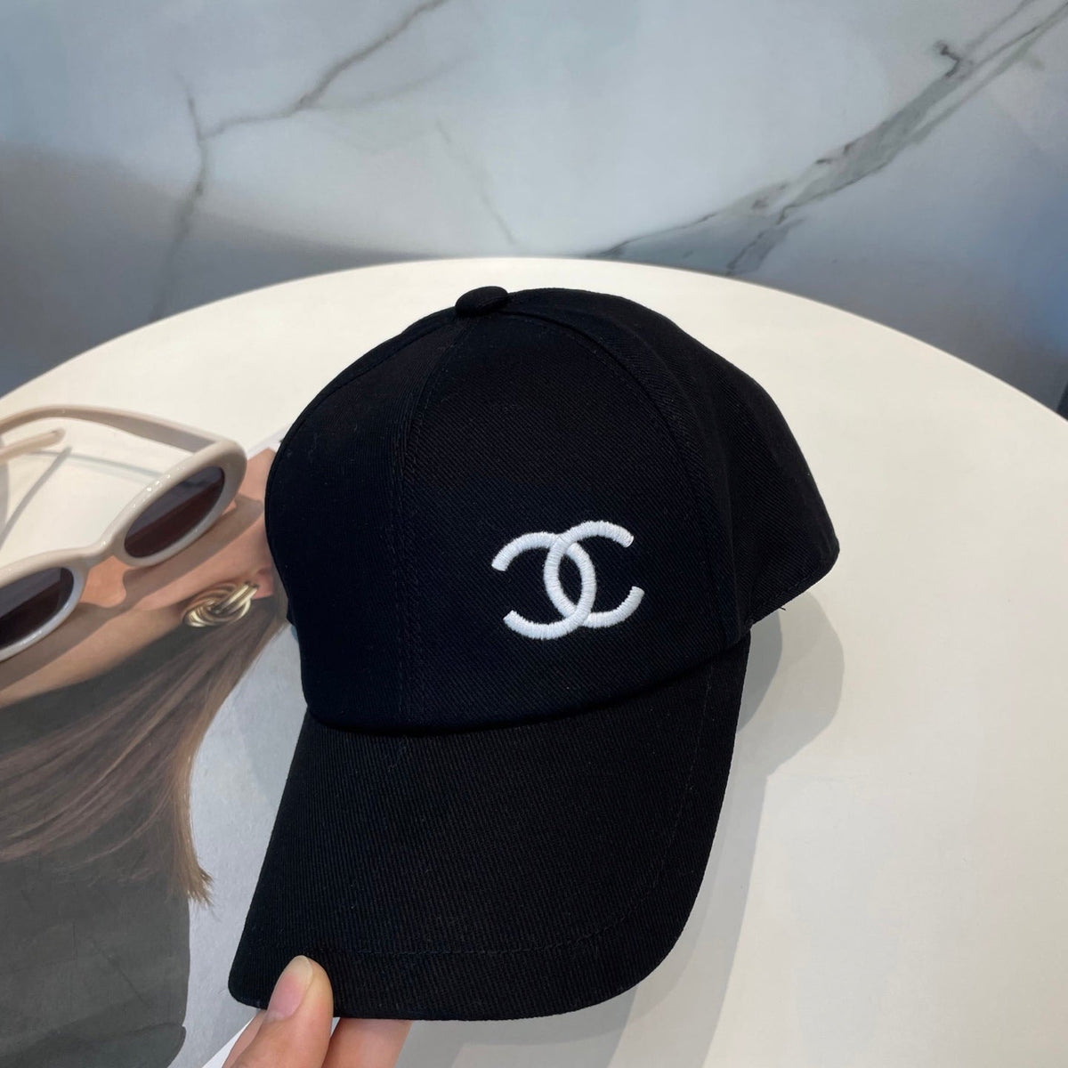 Chanel Embroidered Reversible Baseball Cap - image 2