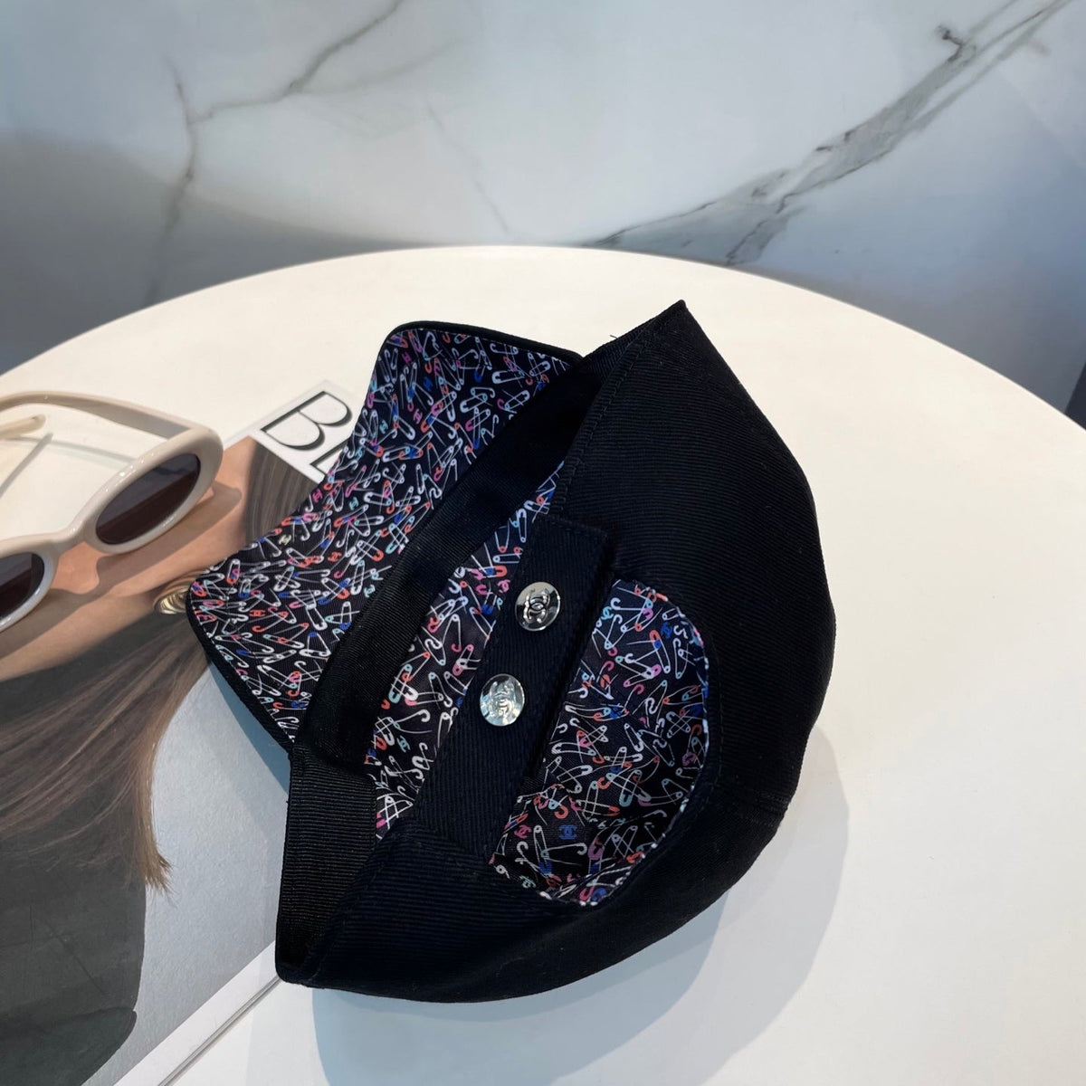 Chanel Embroidered Reversible Baseball Cap - image 3