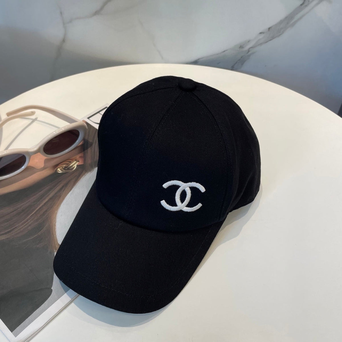 Chanel Embroidered Reversible Baseball Cap - image 6