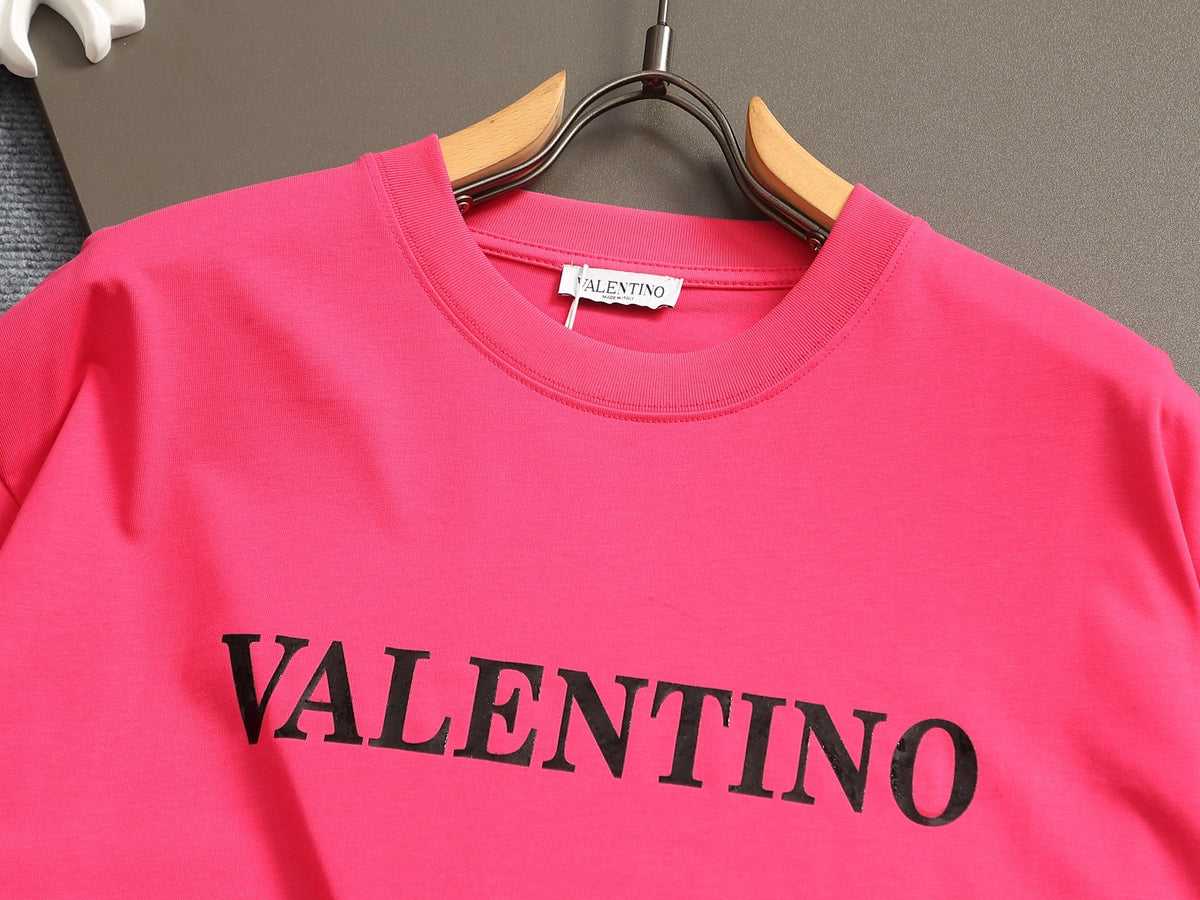 Valentino Letter Logo T-Shirt with Plain Crewneck, product gallery image 4