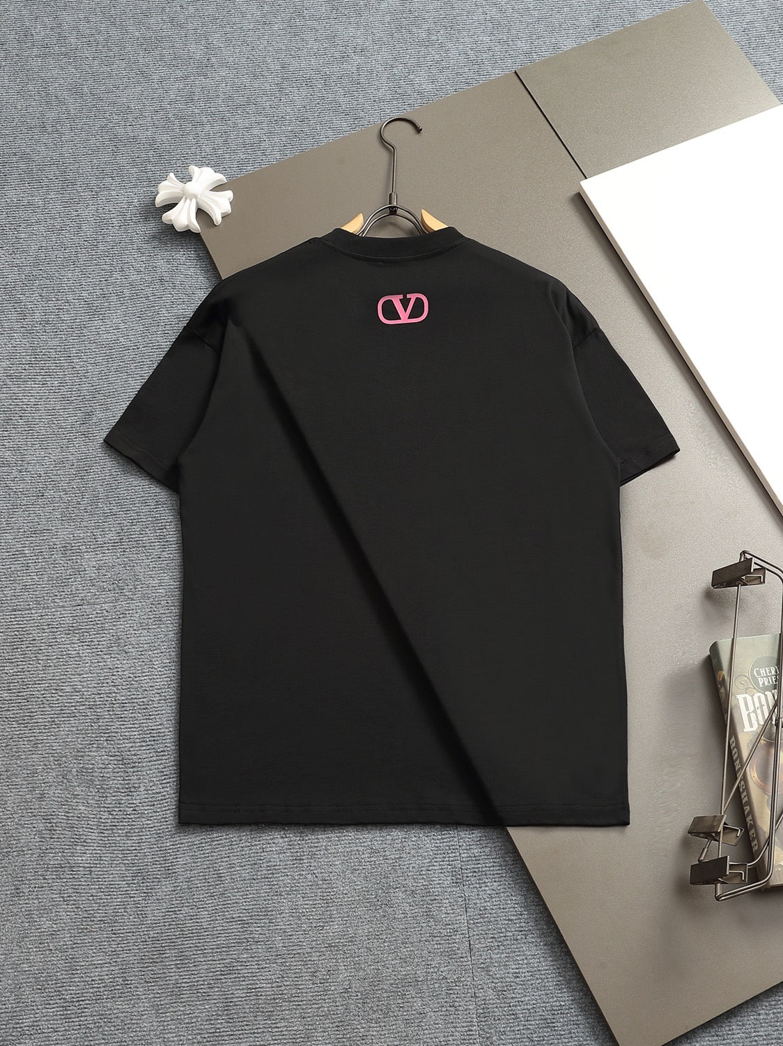 Valentino Letter Logo T-Shirt with Plain Crewneck, product gallery image 24