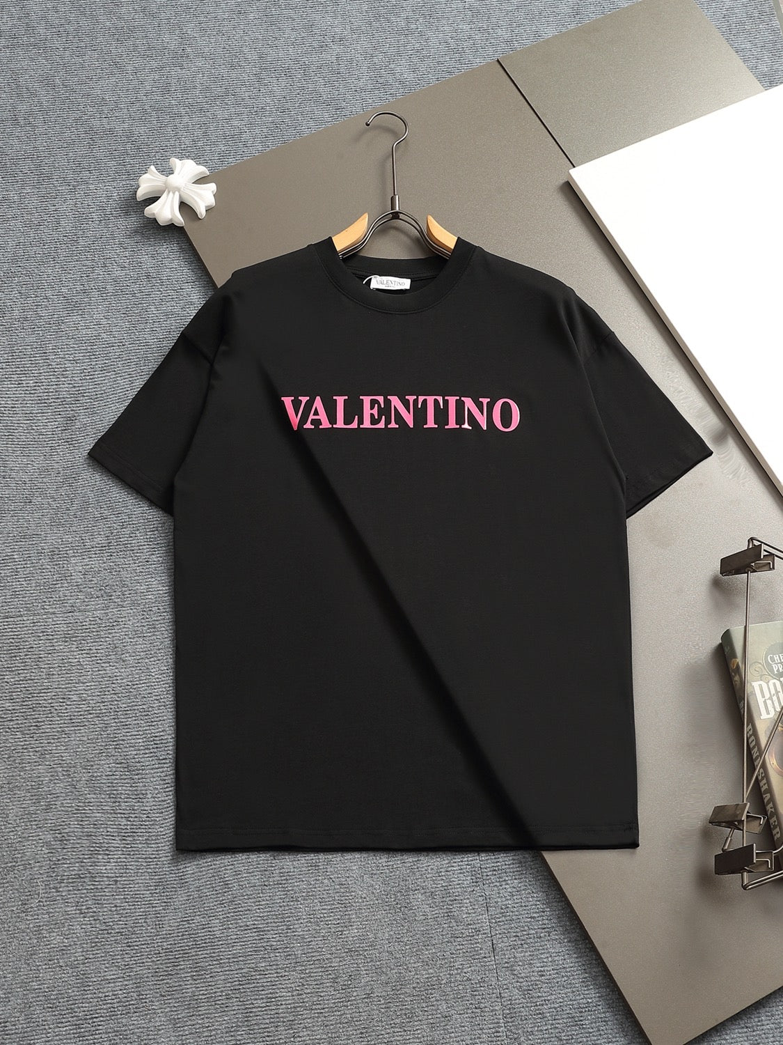 Valentino Letter Logo T-Shirt with Plain Crewneck, product gallery image 23