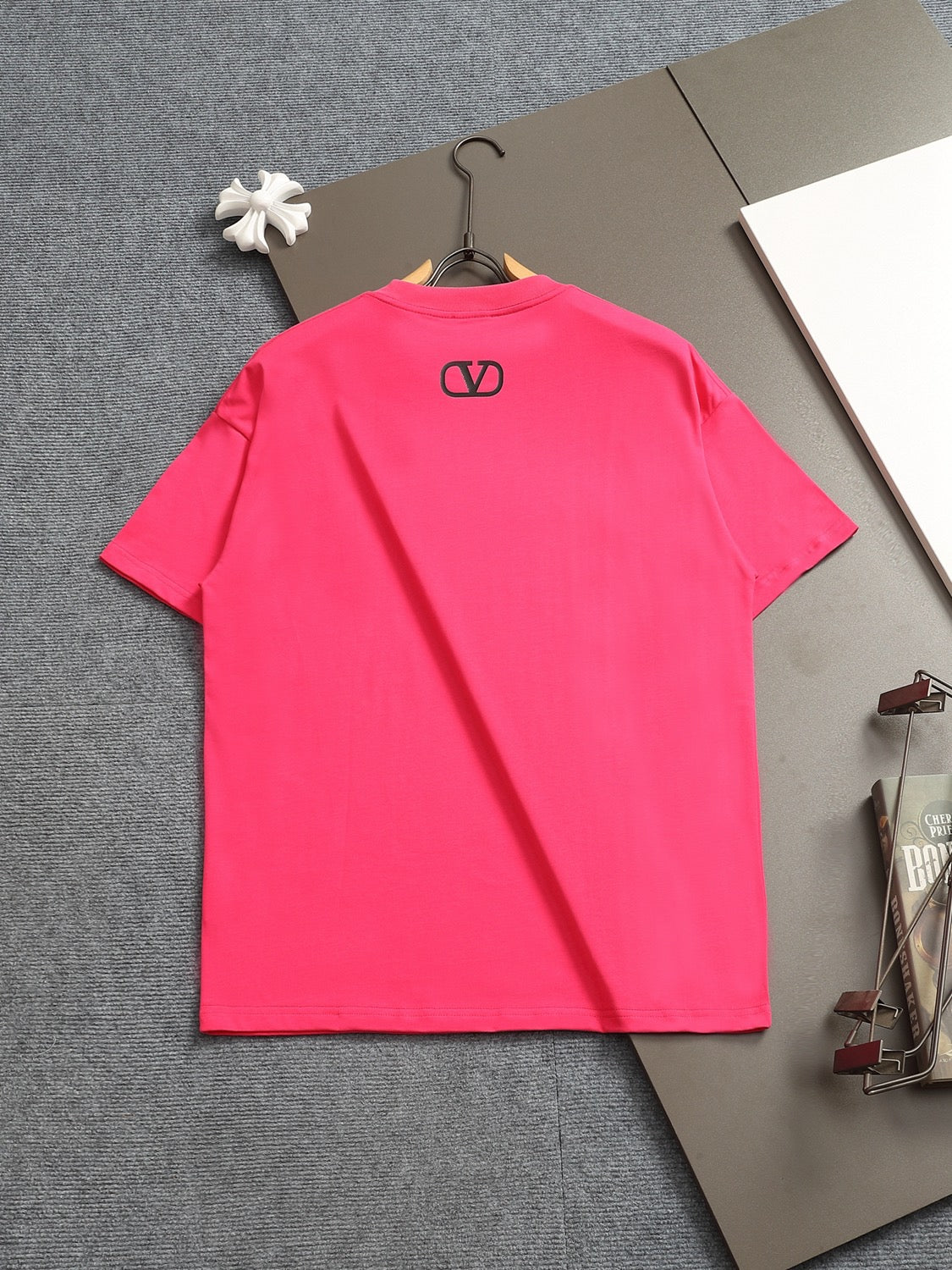 Valentino Letter Logo T-Shirt with Plain Crewneck, product gallery image 2
