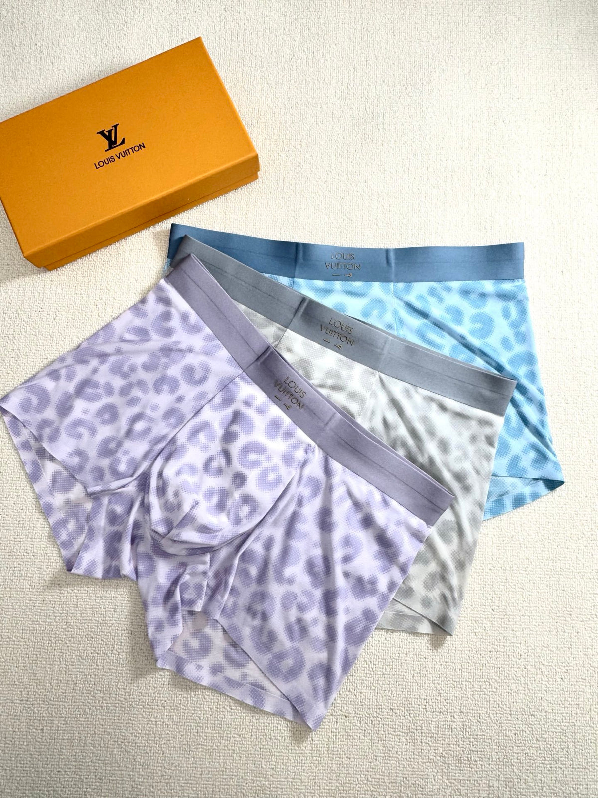 Louis Vuitton Boxed Blue Grey Camouflage Boxer Briefs, image 2