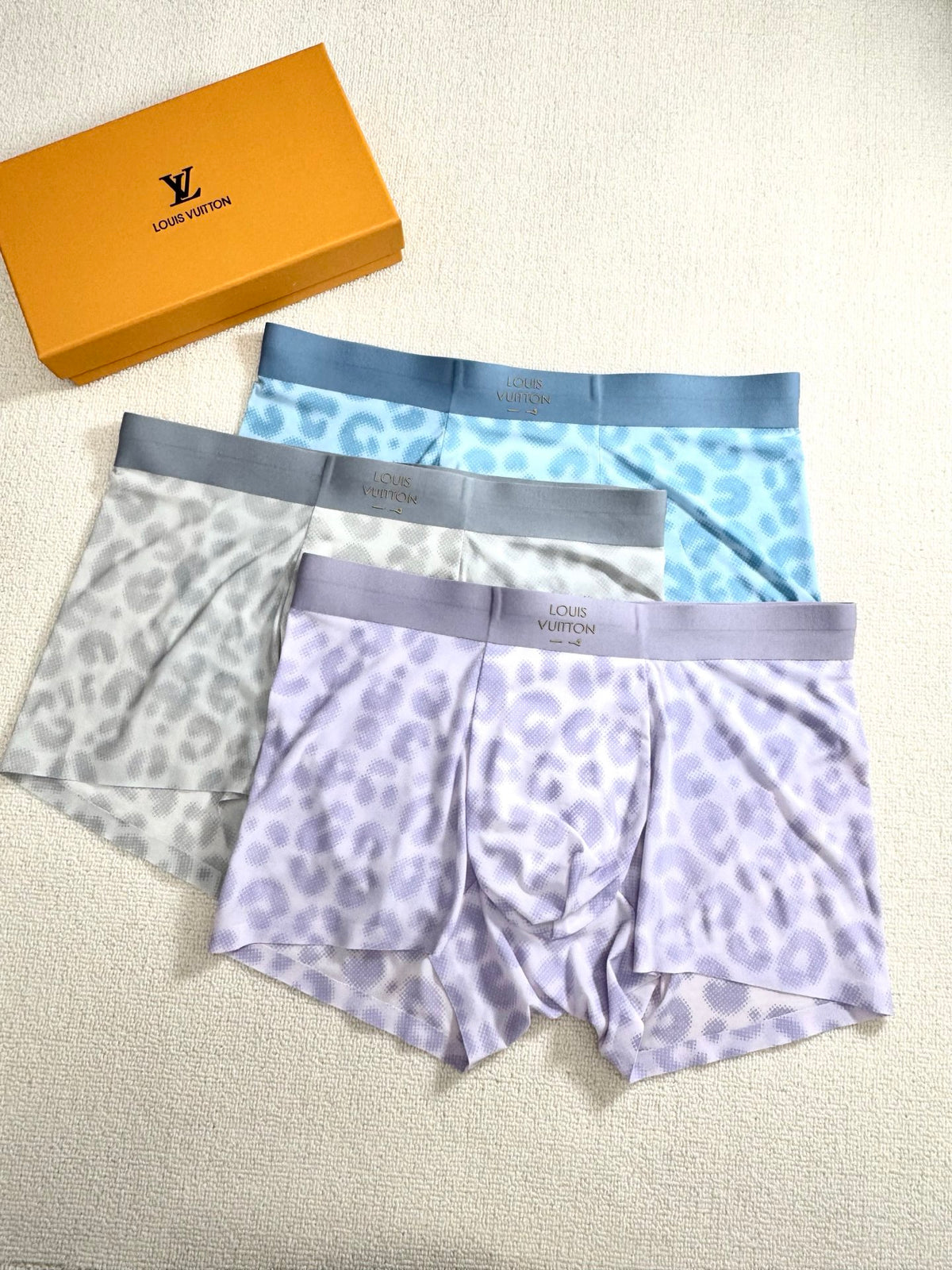 Louis Vuitton Boxed Blue Grey Camouflage Boxer Briefs, image 3