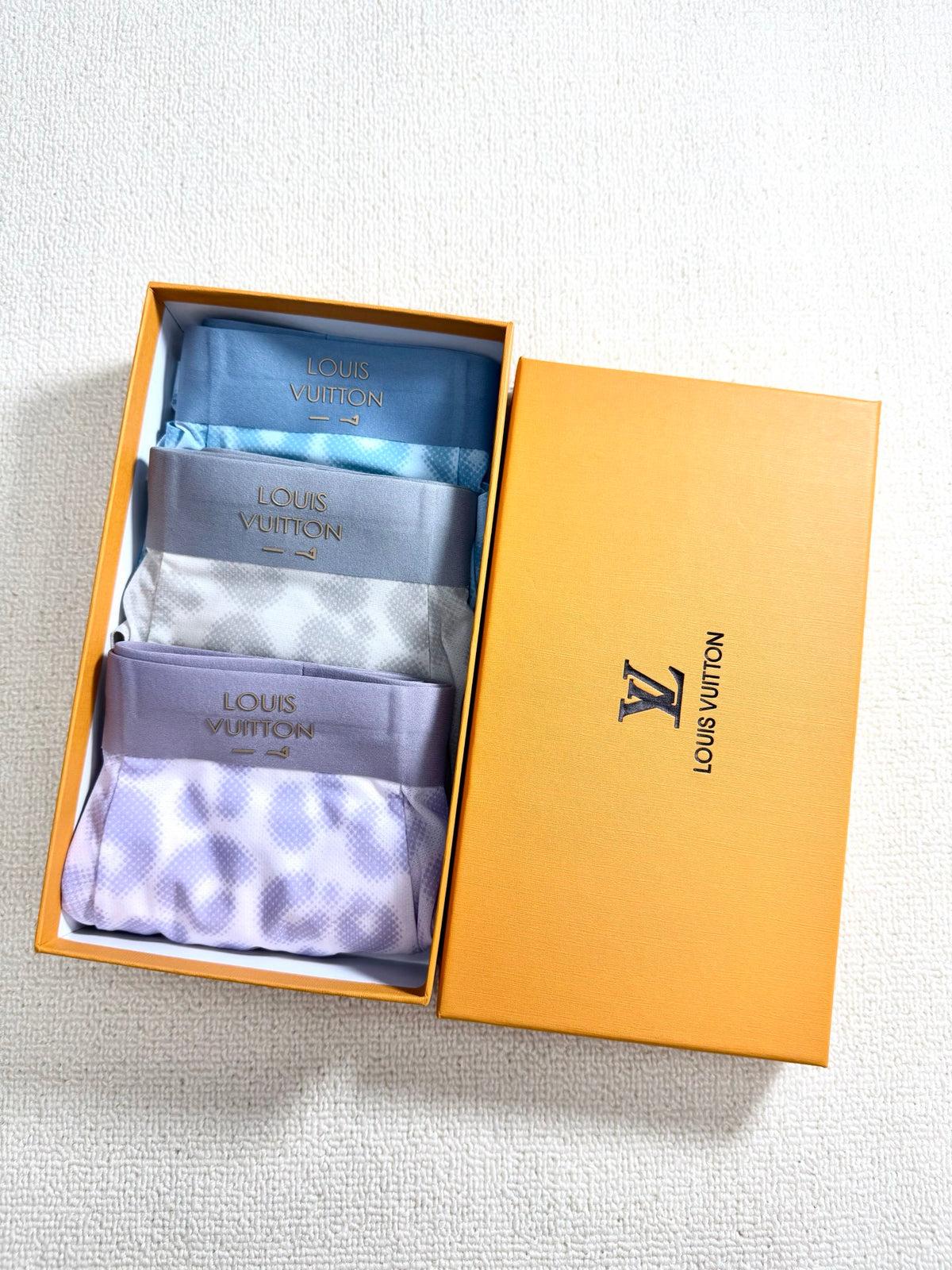 Louis Vuitton Boxed Blue Grey Camouflage Boxer Briefs, image 1
