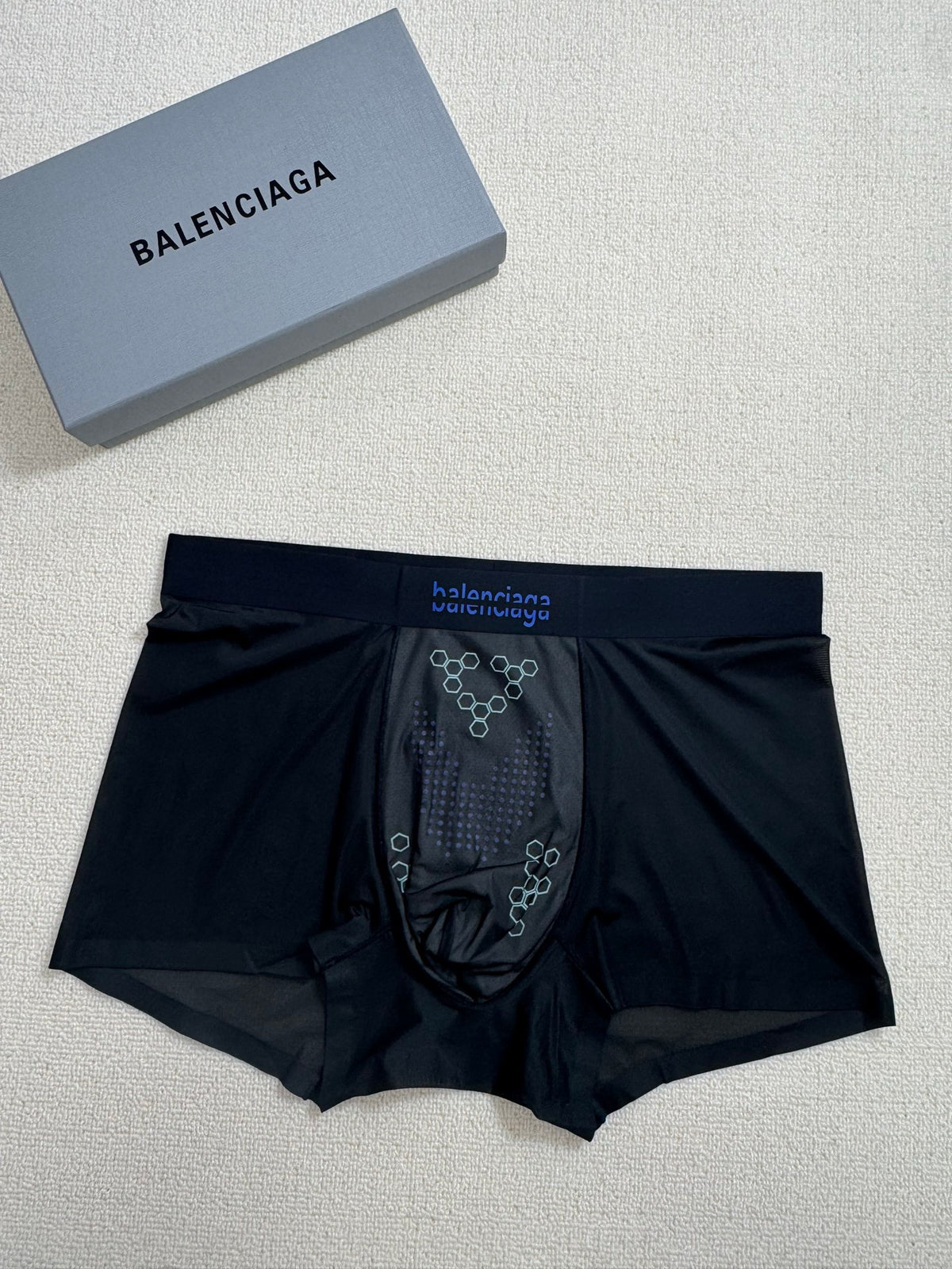 Balenciaga Boxed Grey Tonal Pattern Boxer Briefs, image 7