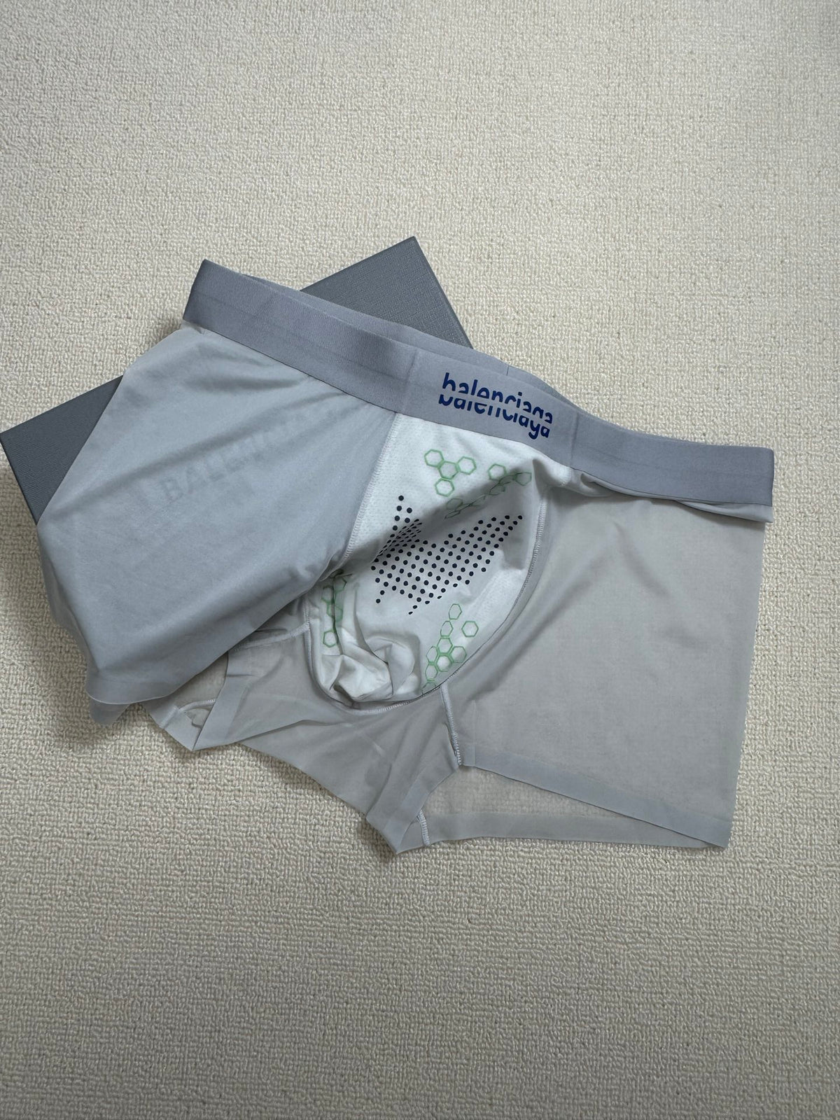 Balenciaga Boxed Grey Tonal Pattern Boxer Briefs, image 9