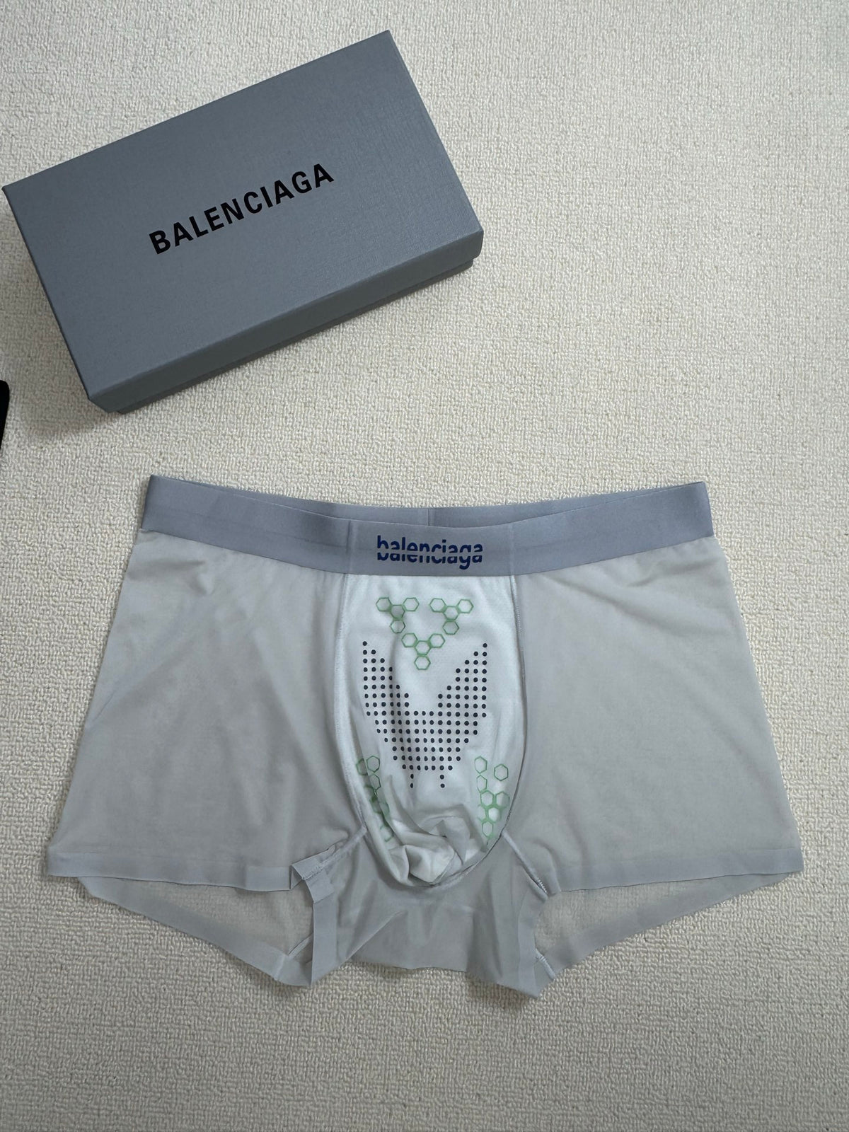 Balenciaga Boxed Grey Tonal Pattern Boxer Briefs, image 6