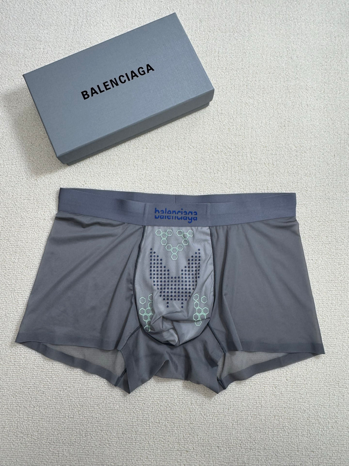 Balenciaga Boxed Grey Tonal Pattern Boxer Briefs, image 8