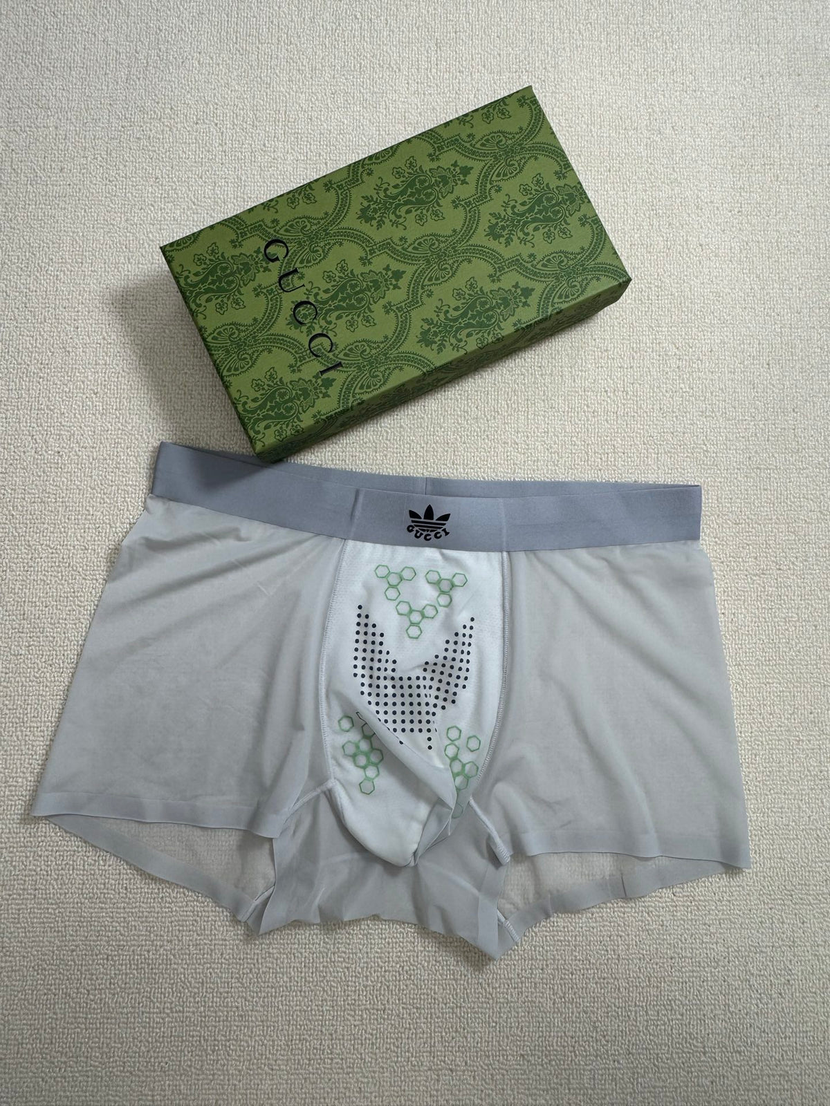 Gucci Boxed Grey Navy Black Round Motifs Boxer Briefs, image 8