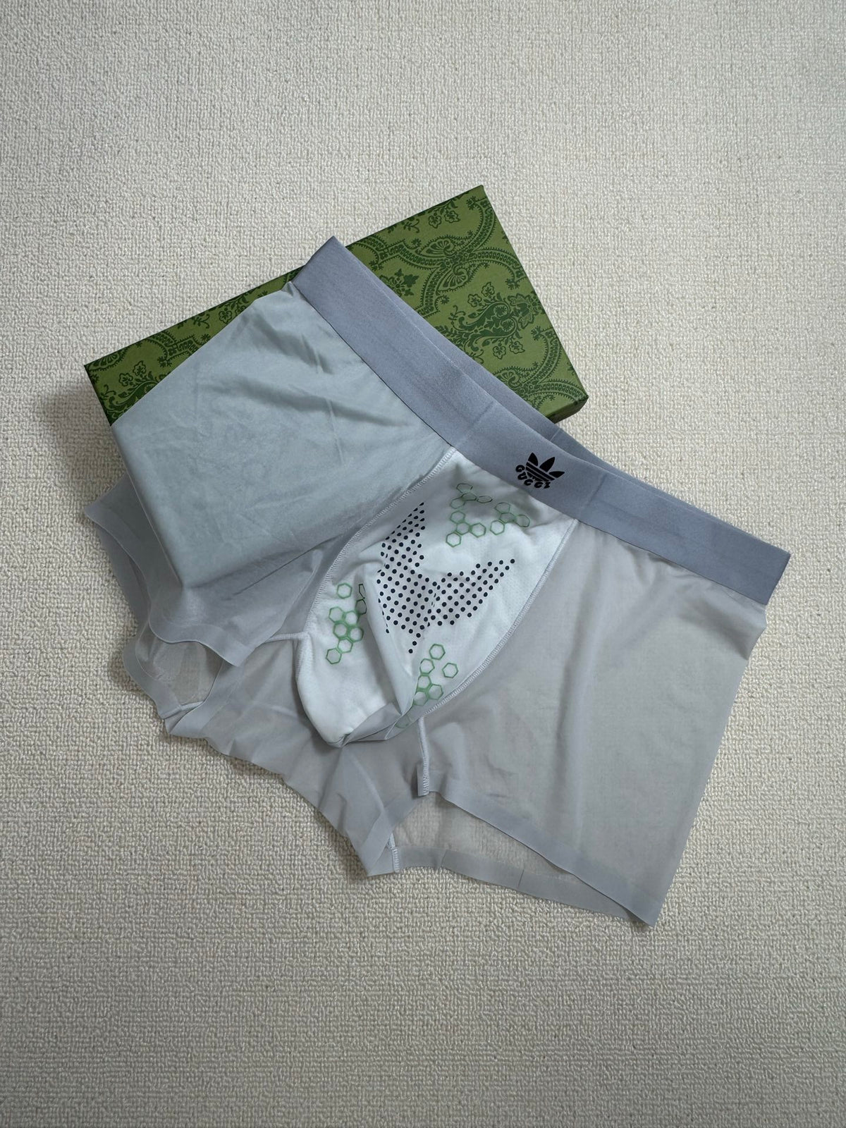 Gucci Boxed Grey Navy Black Round Motifs Boxer Briefs, image 9