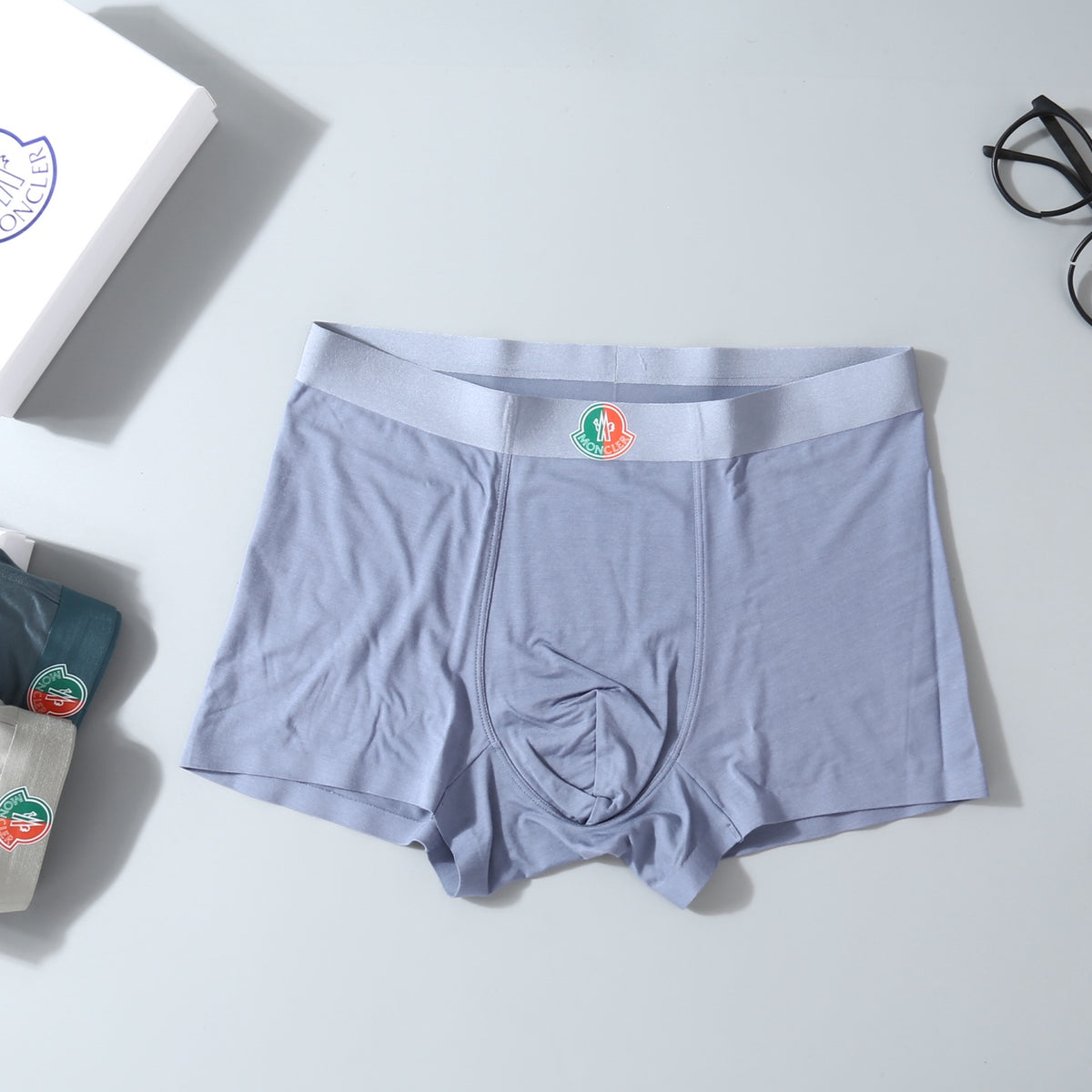 Moncler Pastel Tricolour-Crest Boxer Briefs, Box of 3, gallery image 7