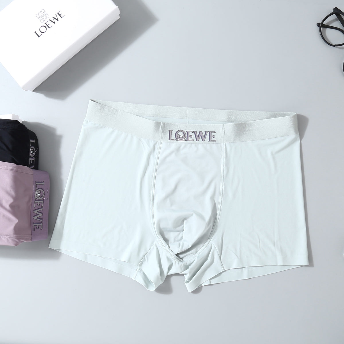 LOEWE Pastel Lettered-Waist Boxer Briefs, gallery image 9