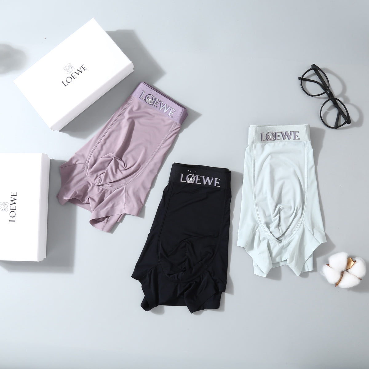 LOEWE Pastel Lettered-Waist Boxer Briefs, gallery image 6