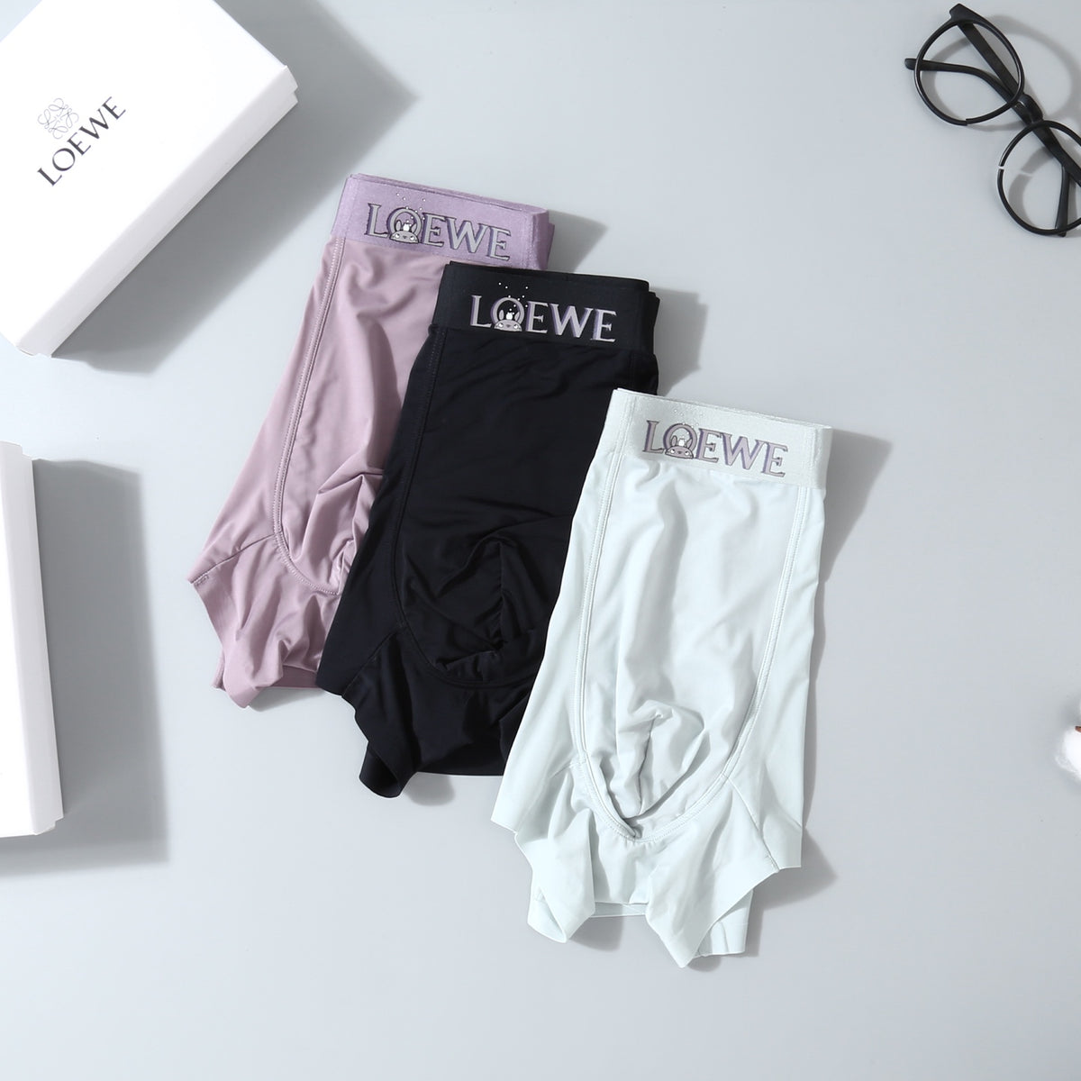 LOEWE Pastel Lettered-Waist Boxer Briefs, gallery image 5