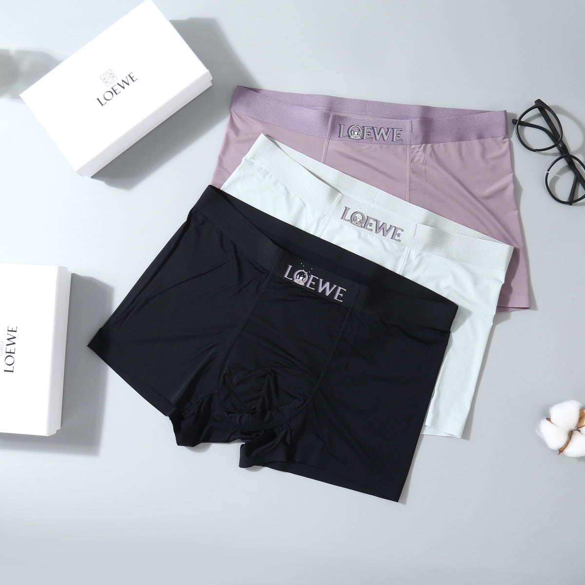 LOEWE Pastel Lettered-Waist Boxer Briefs, gallery image 4