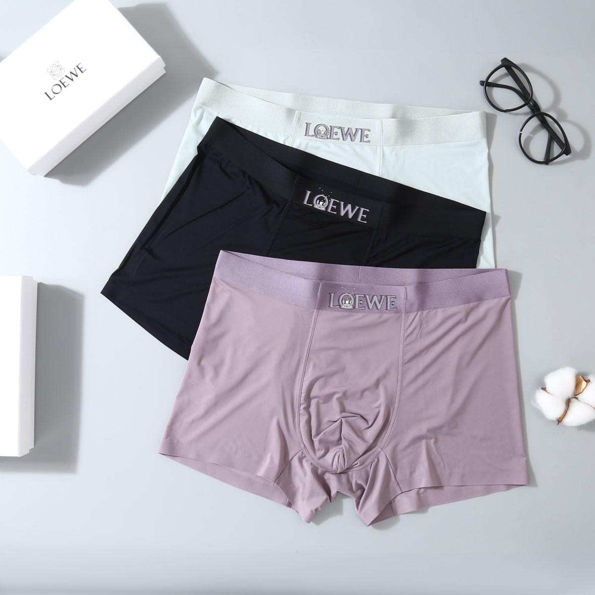 LOEWE Pastel Lettered-Waist Boxer Briefs, gallery image 1