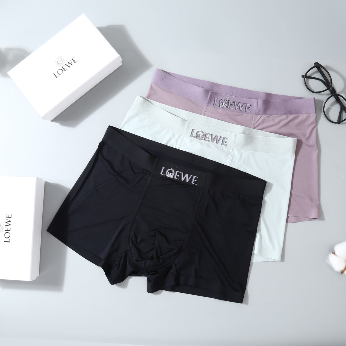 LOEWE Pastel Lettered-Waist Boxer Briefs, gallery image 2