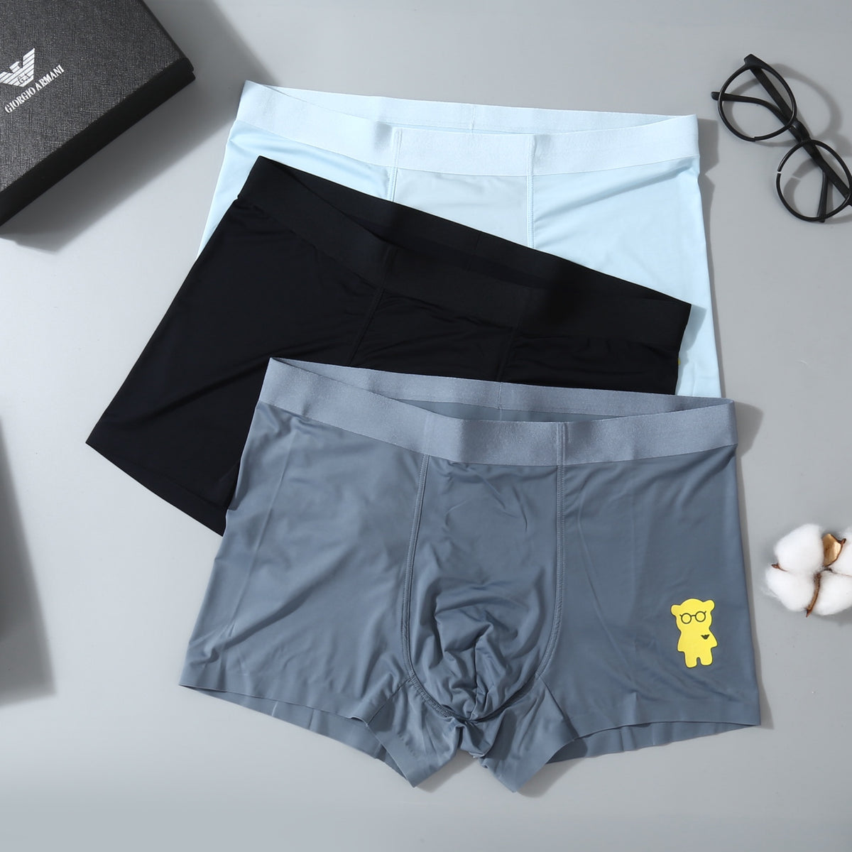 Armani Small Colour Emblem Boxer Briefs, Box of 3, gallery image 3