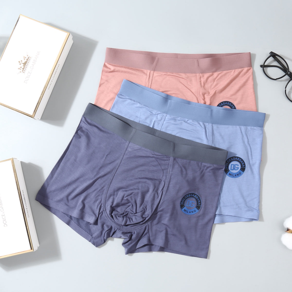 Dolce & Gabbana Pastel Round-Emblem Boxer Briefs, gallery image 2