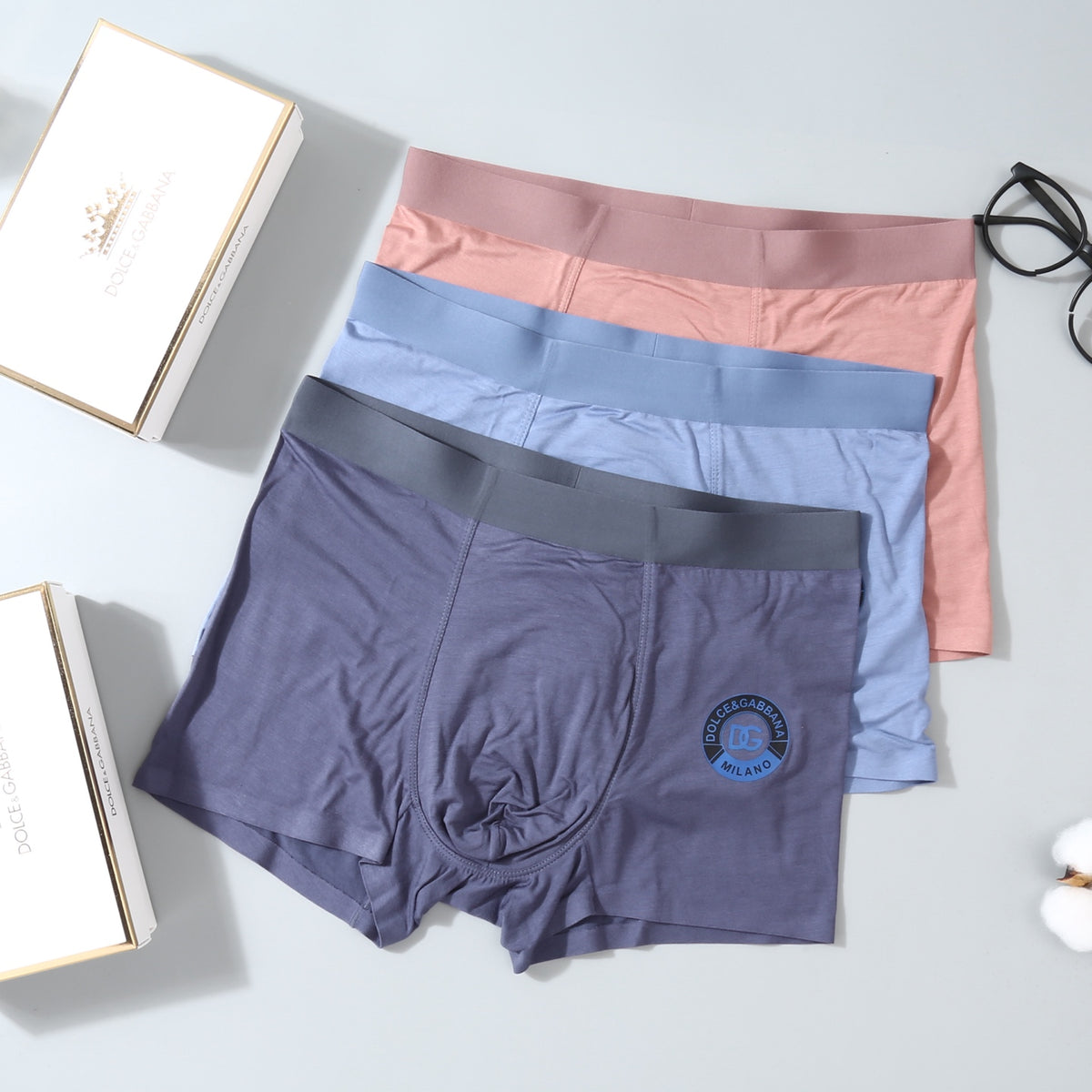 Dolce & Gabbana Pastel Round-Emblem Boxer Briefs, gallery image 3